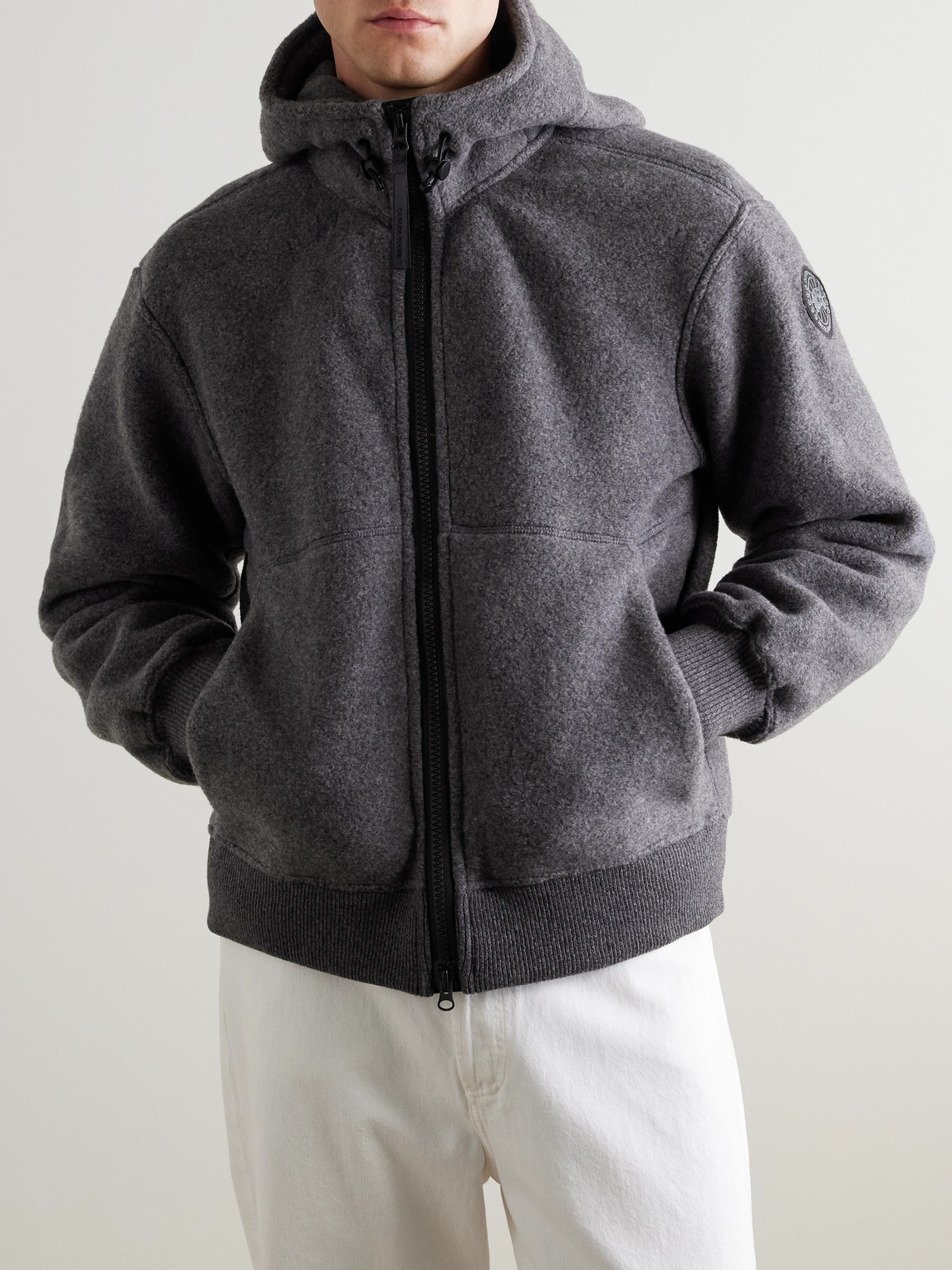 Canada Goose Chilliwack Wool And Lyocell-blend Fleece Zip-up Hoodie In Gray