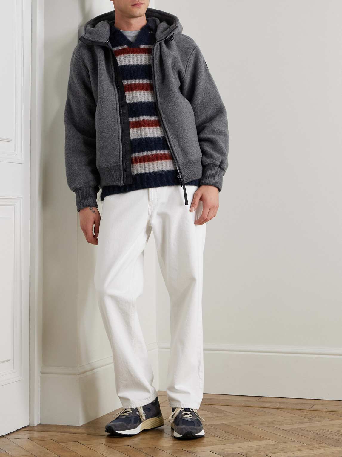 Canada Goose Chilliwack Wool And Lyocell-blend Fleece Zip-up Hoodie In Gray