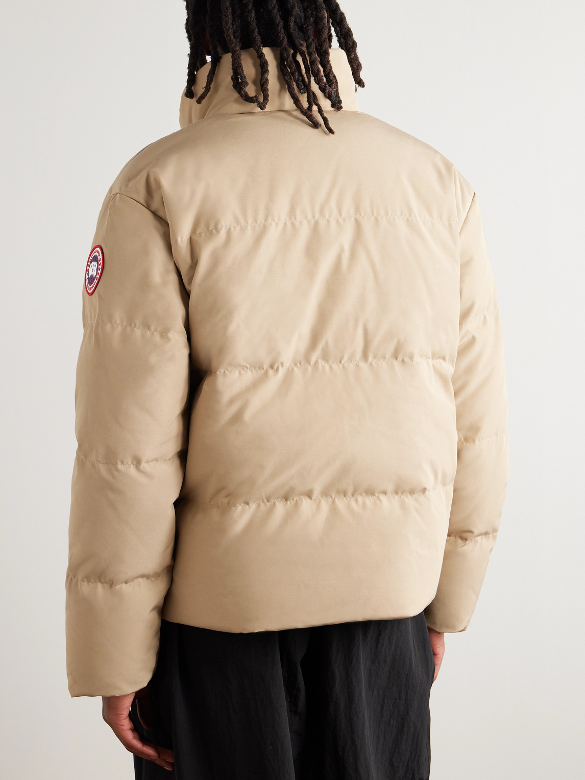 Canada Goose Bayview Logo-appliquéd Quilted Arctic Tech® Down Jacket In Neutral