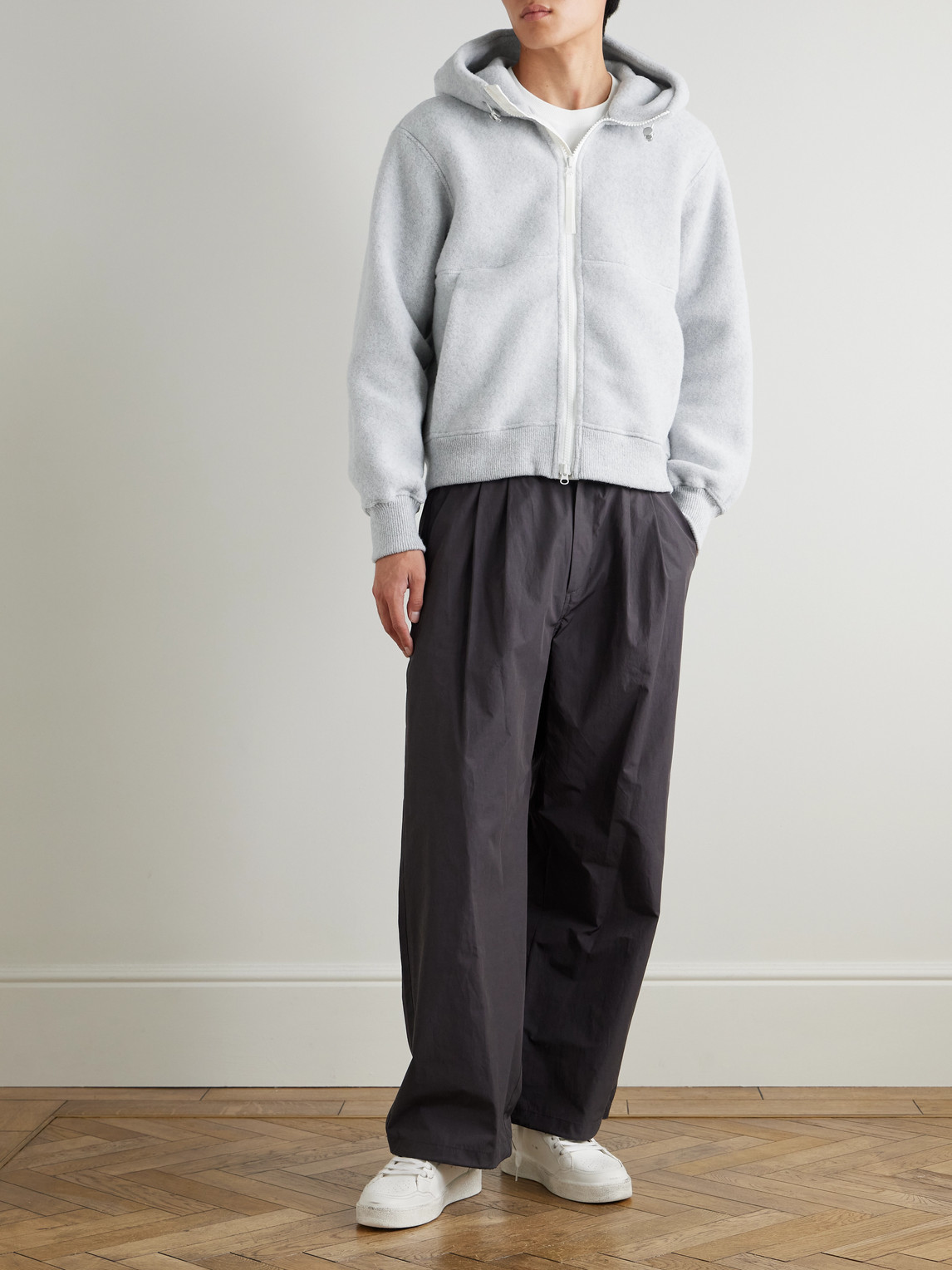Canada Goose Chilliwack Recycled Wool-blend Jersey Hooded Bomber Jacket In Gray