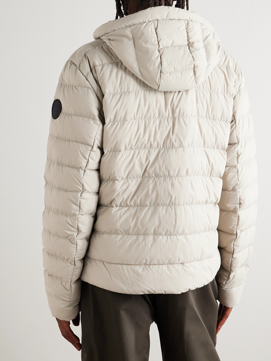 Canada Goose Crofton Logo-appliquéd Quilted Enduraluxe® Hooded Down Jacket In White