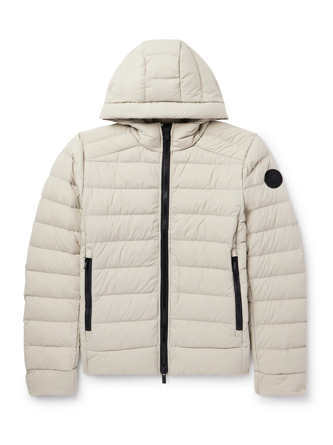 Canada Goose Crofton Logo-appliquéd Quilted Enduraluxe® Hooded Down Jacket In White