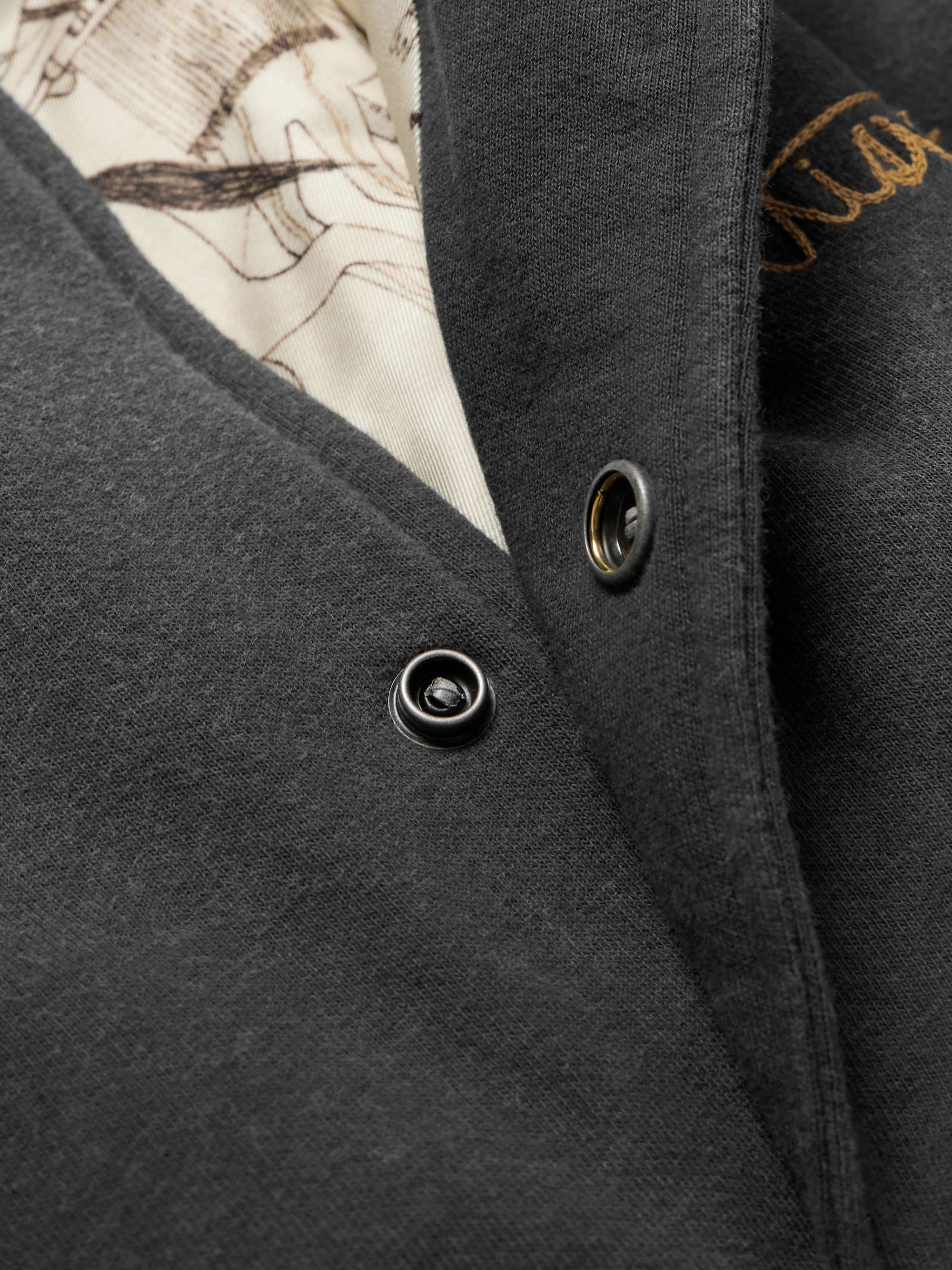 VISVIM Varsity Era Embroidered Padded Cotton Down Jacket for Men