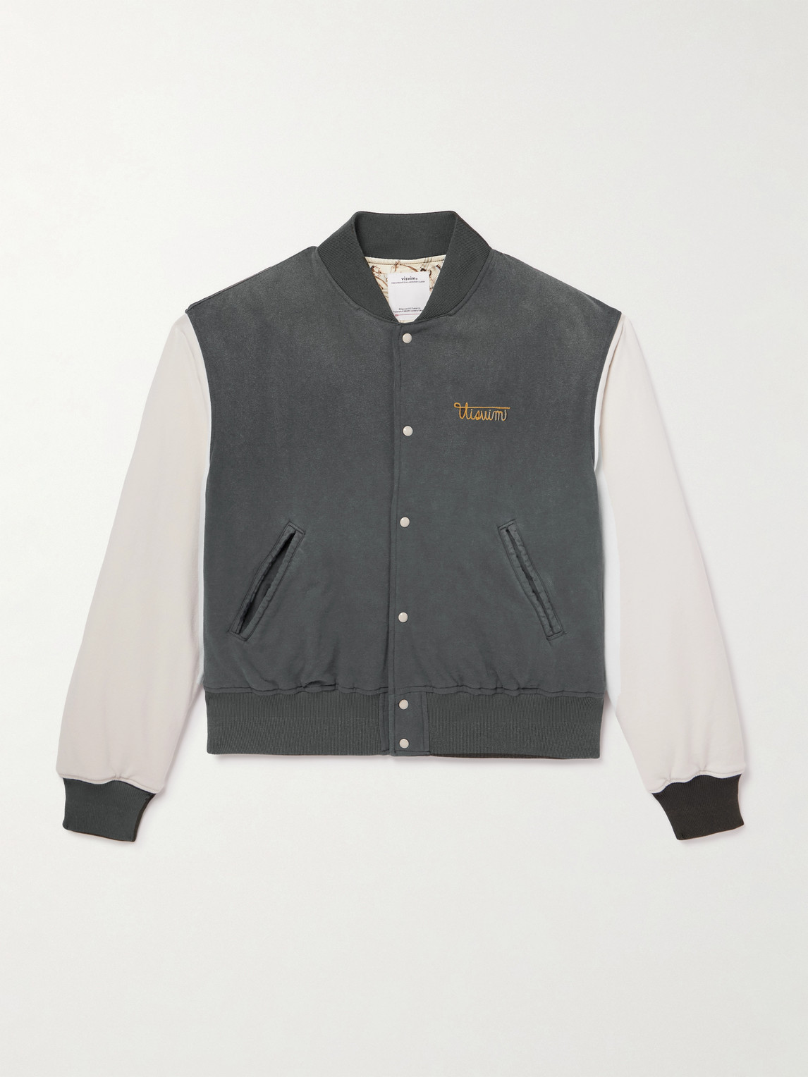 Visvim Varsity Era Embroidered Padded Cotton Down Jacket In Multi