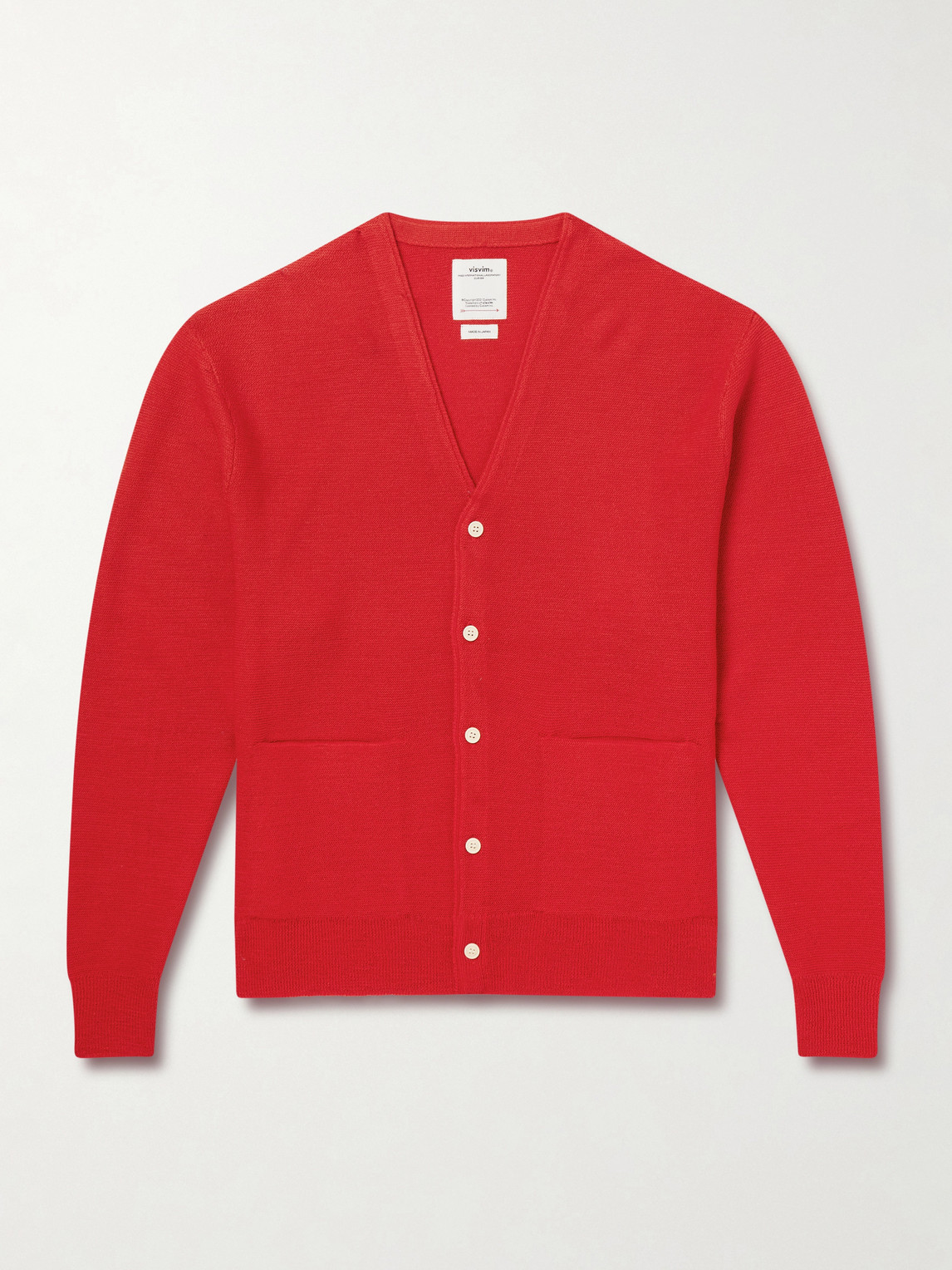 Visvim Selmer Wool Cardigan In Red