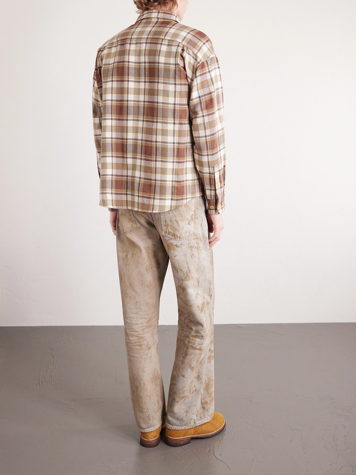  Visvim - Lumber Checked Wool And Linen-blend Twill Shirt - Men - Brown - 1 