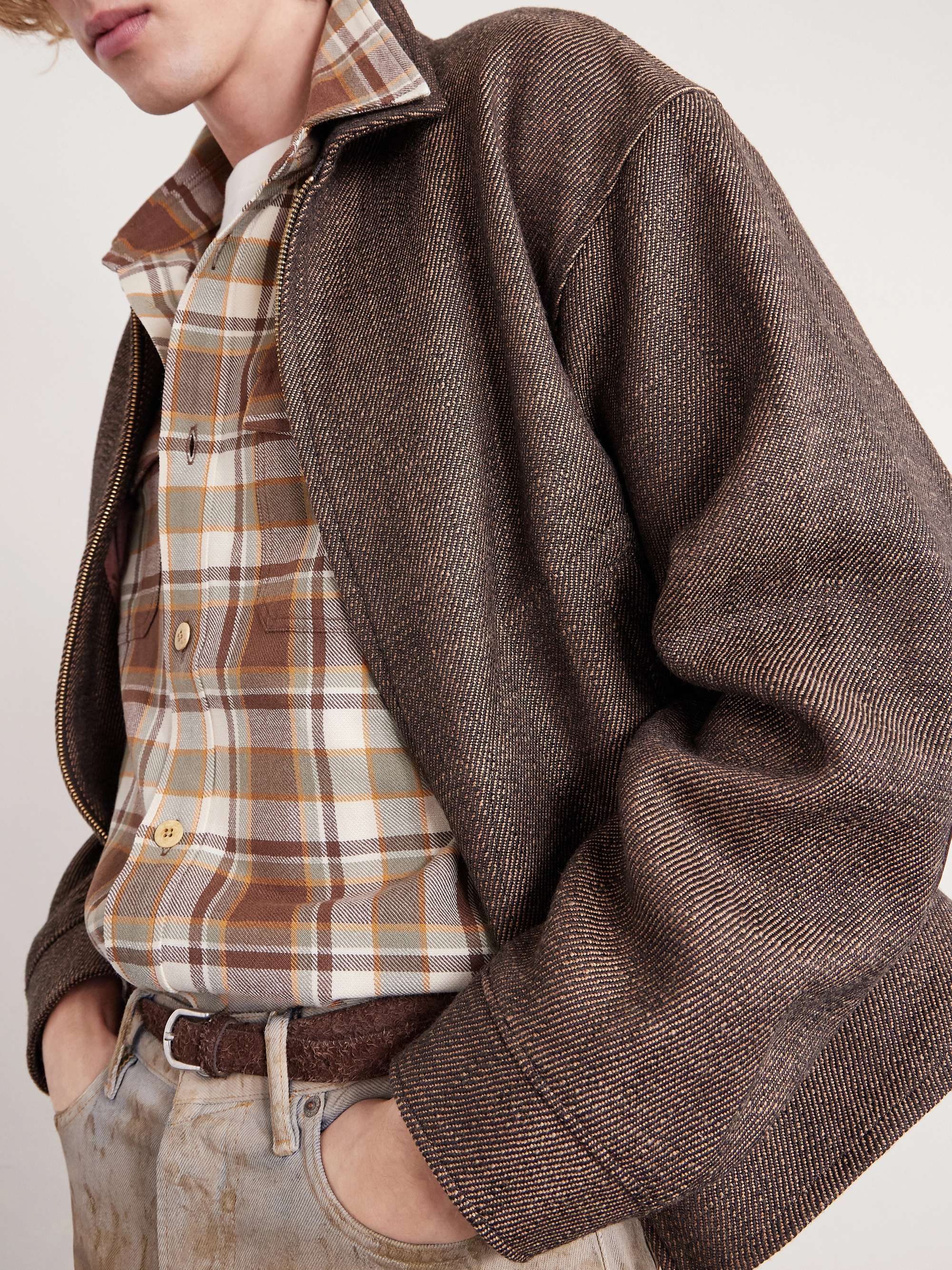 VISVIM Lumber Checked Wool and Linen-Blend Twill Shirt for Men
