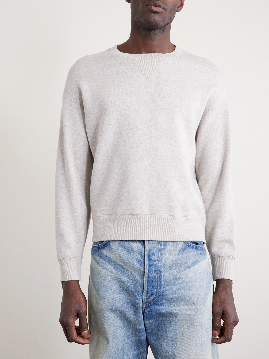  Visvim - Jumbo Sb Wool And Cotton-blend Jersey Sweatshirt - Men - Gray - 1 
