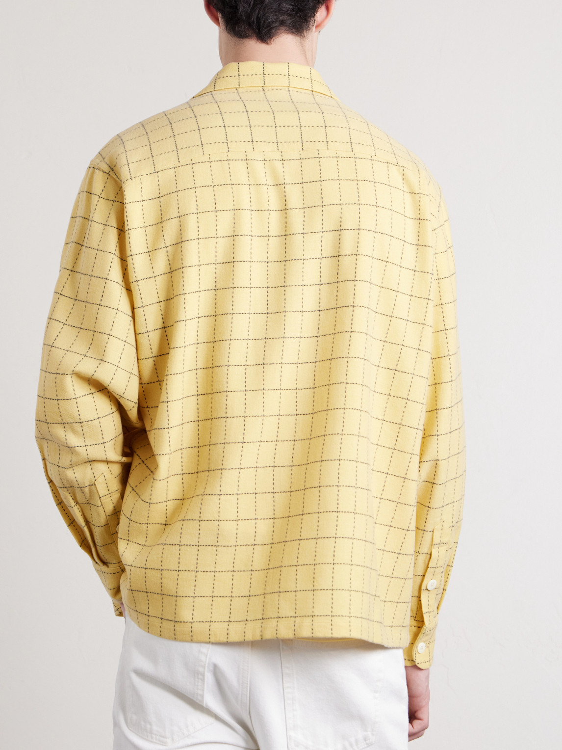  Visvim - Carrow Convertible-collar Checked Wool Shirt - Men - Yellow - 1 