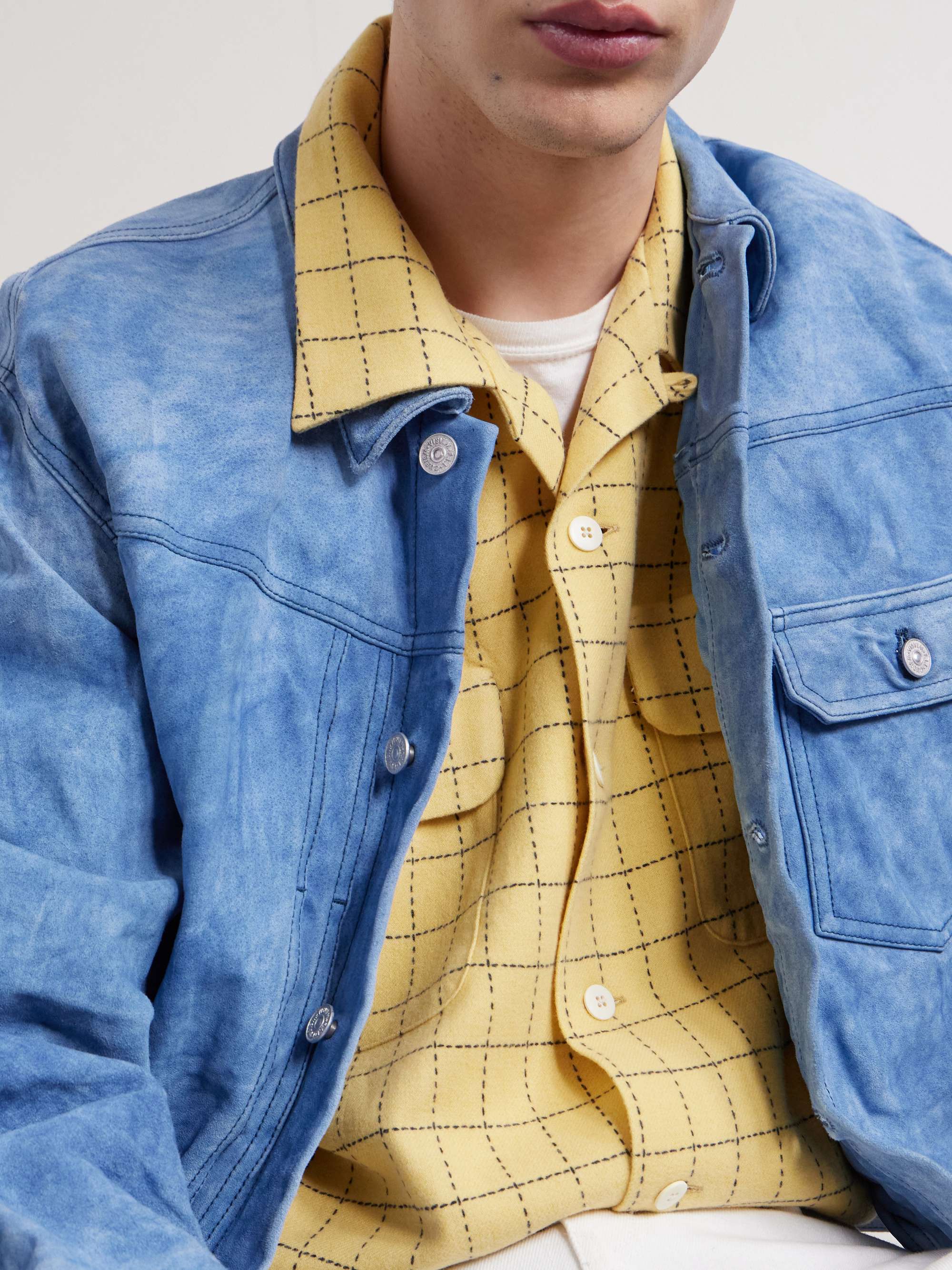 VISVIM Carrow Convertible-Collar Checked Wool Shirt for Men | MR
