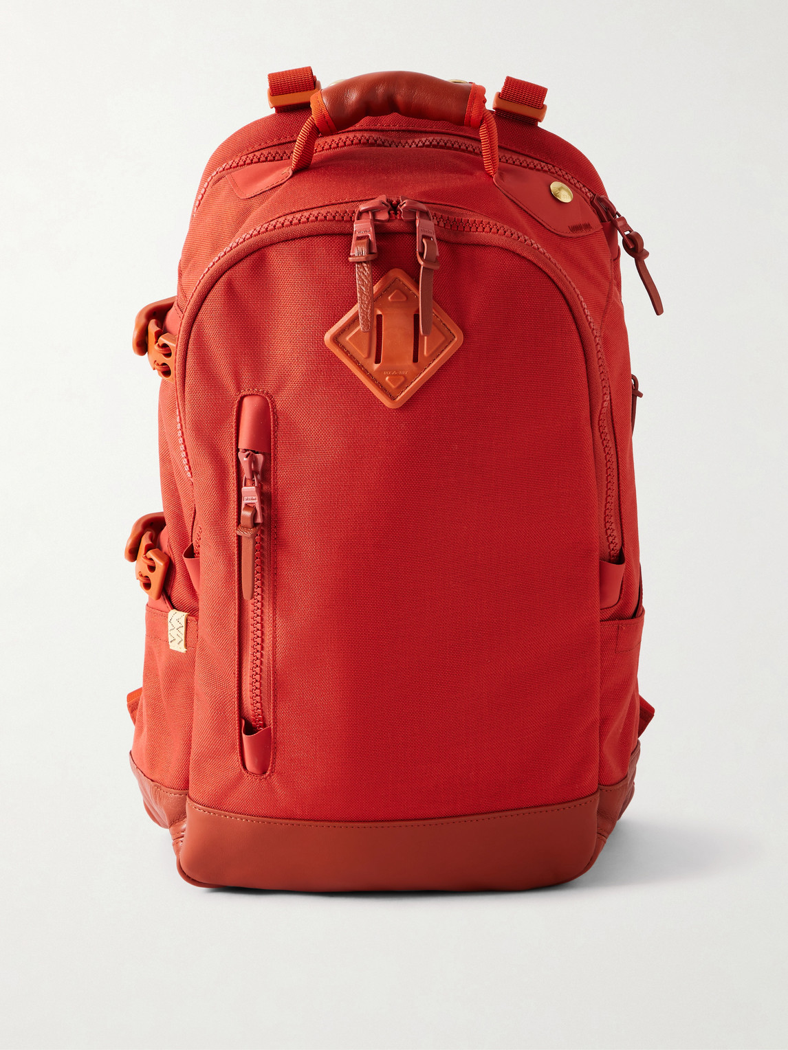 Visvim Leather-trimmed Cordura® Backpack In Orange