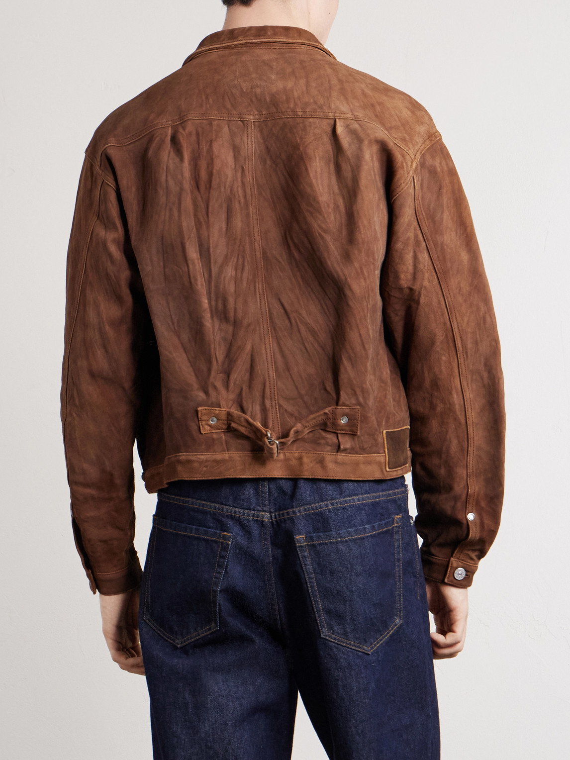  Visvim - 102x Cropped Leather Jacket - Men - Brown - 4 