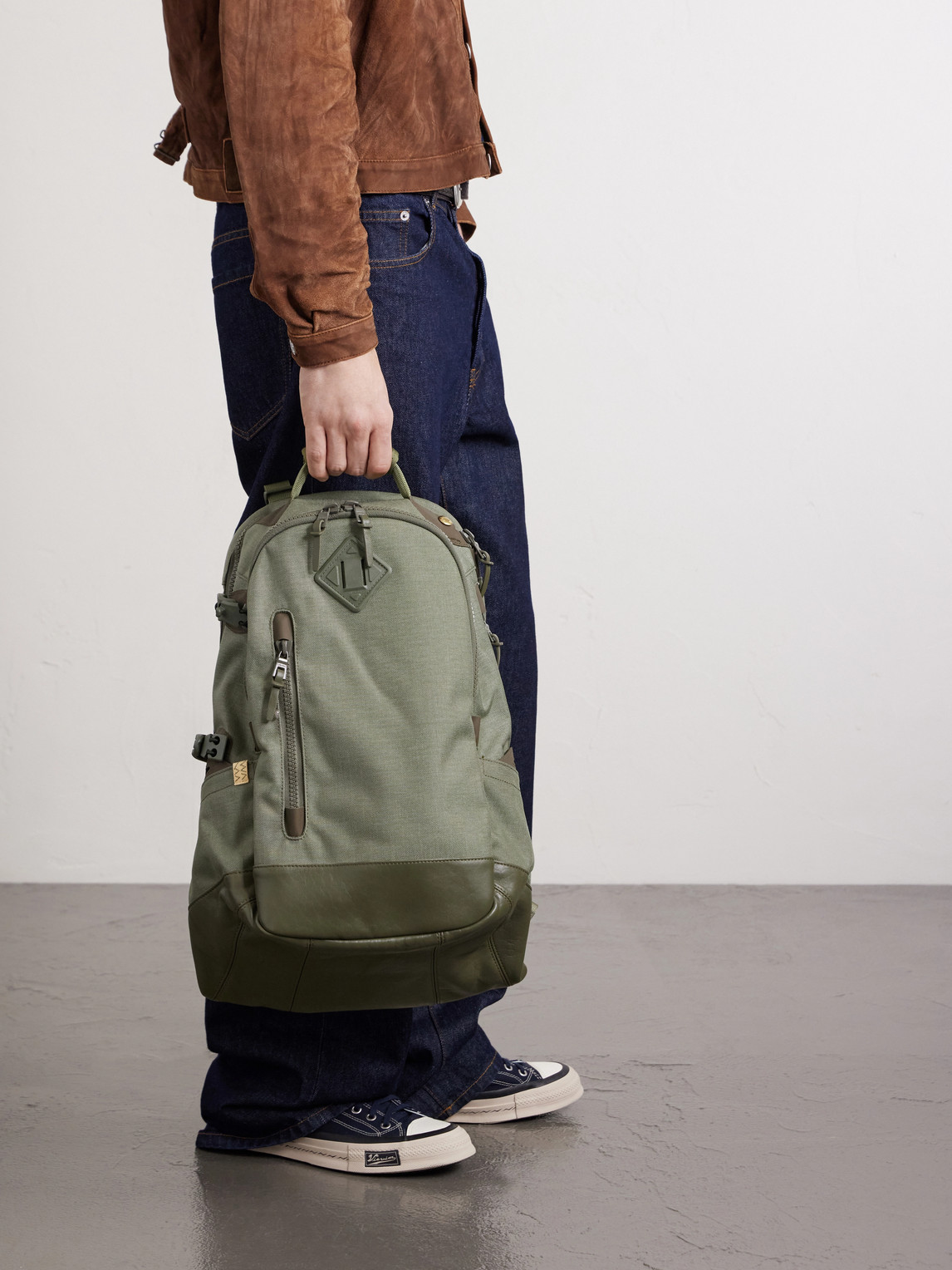 Visvim - 20L Leather-Trimmed CORDURA® Backpack - Curated Menswear