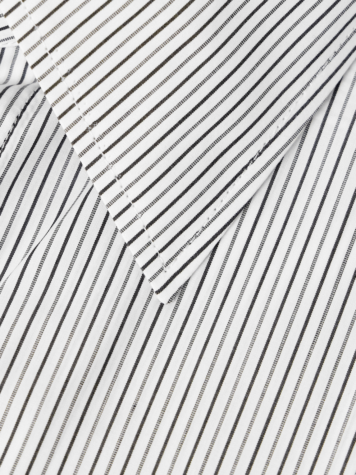 Classic-Collar Striped Cotton Shirt