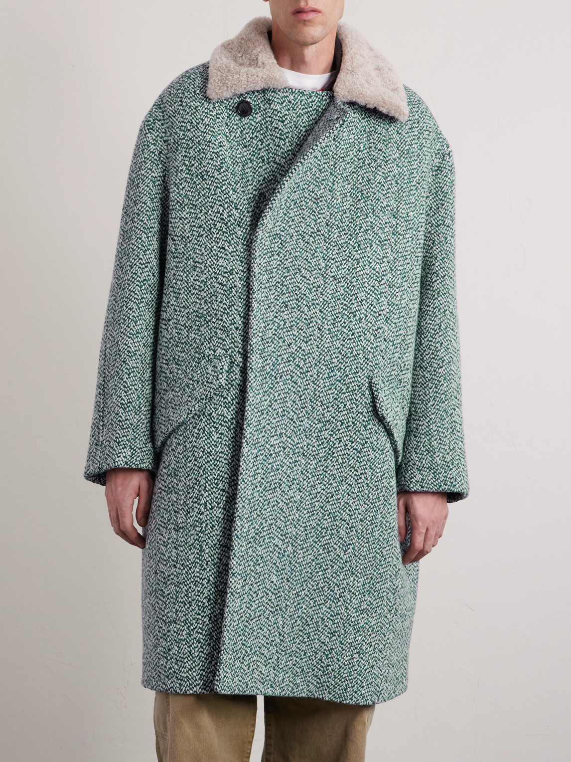 Double-Breasted Wool And Cashmere-Blend Tweed Coat