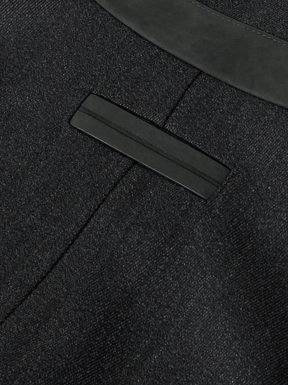 Nubuck-Trimmed Virgin Wool-Twill Jacket