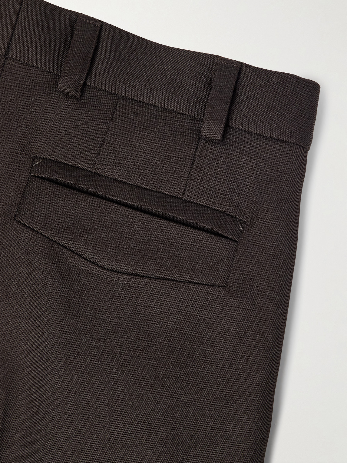 Straight-Leg Wool-Twill Trousers