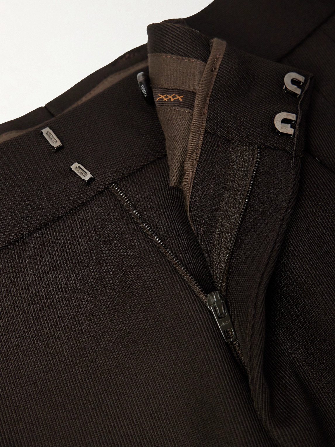 Straight-Leg Wool-Twill Trousers