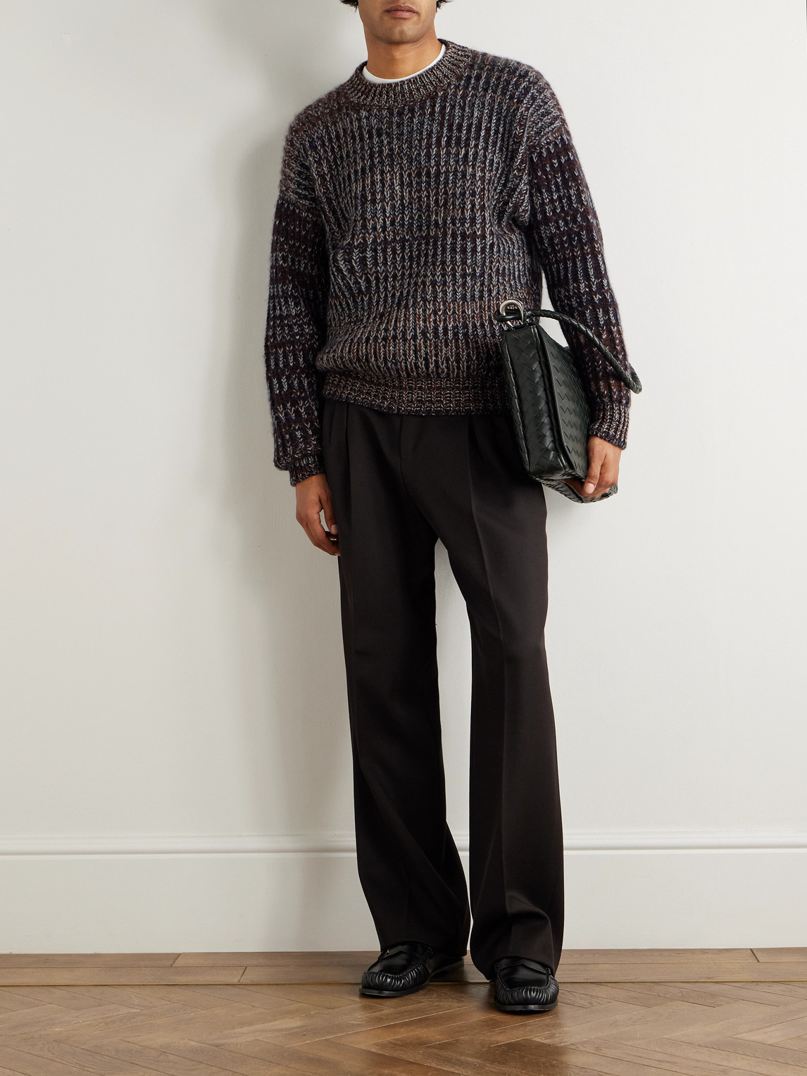 Straight-Leg Wool-Twill Trousers
