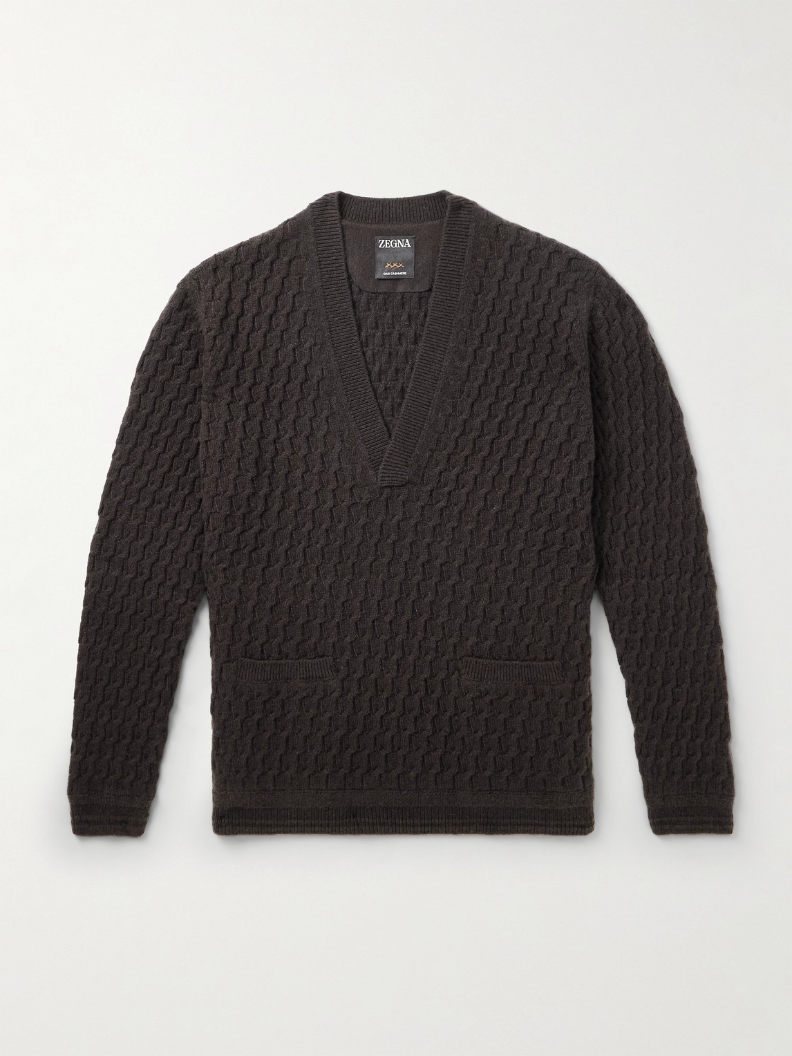 Zegna Cable-Knit Oasi Cashmere Sweater - Men