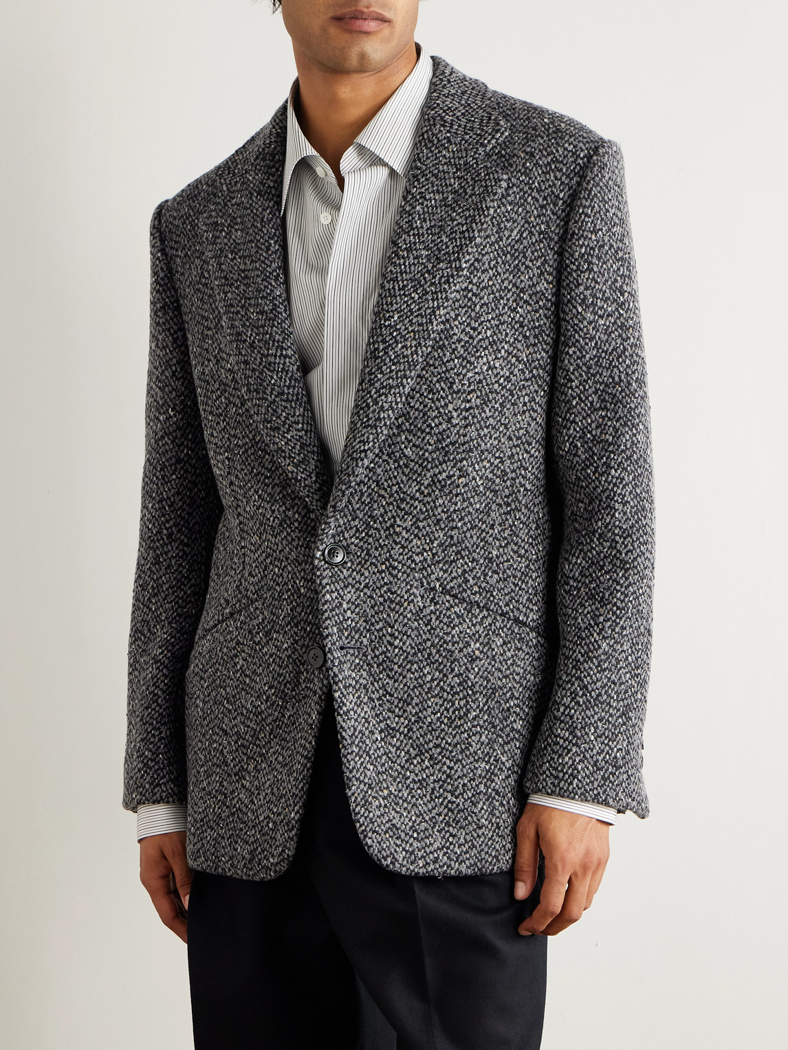  Zegna - Wool And Cashmere-blend Suit Jacket - Men - Gray - It 46 