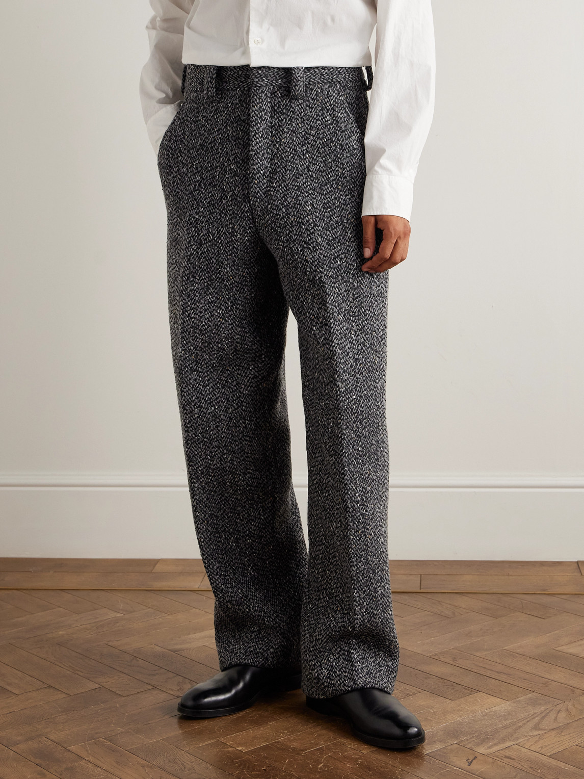 Straight-Leg Wool And Cashmere-Blend Suit Trousers