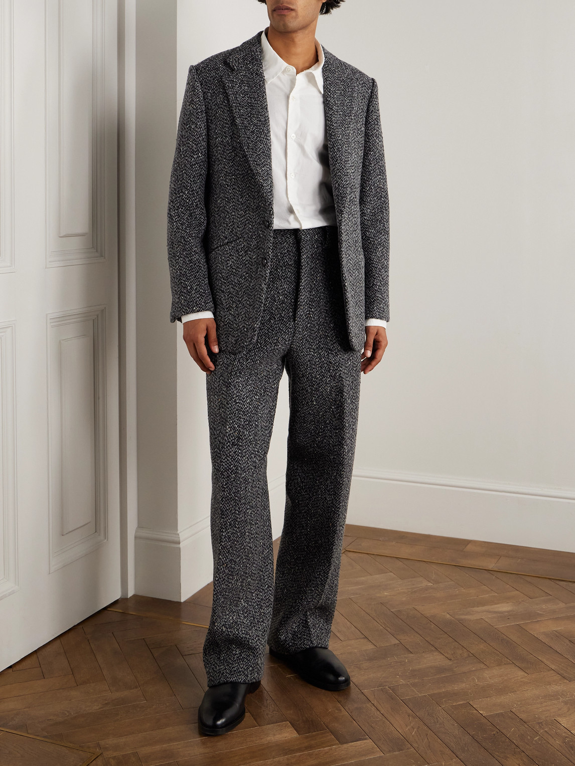 Straight-Leg Wool And Cashmere-Blend Suit Trousers