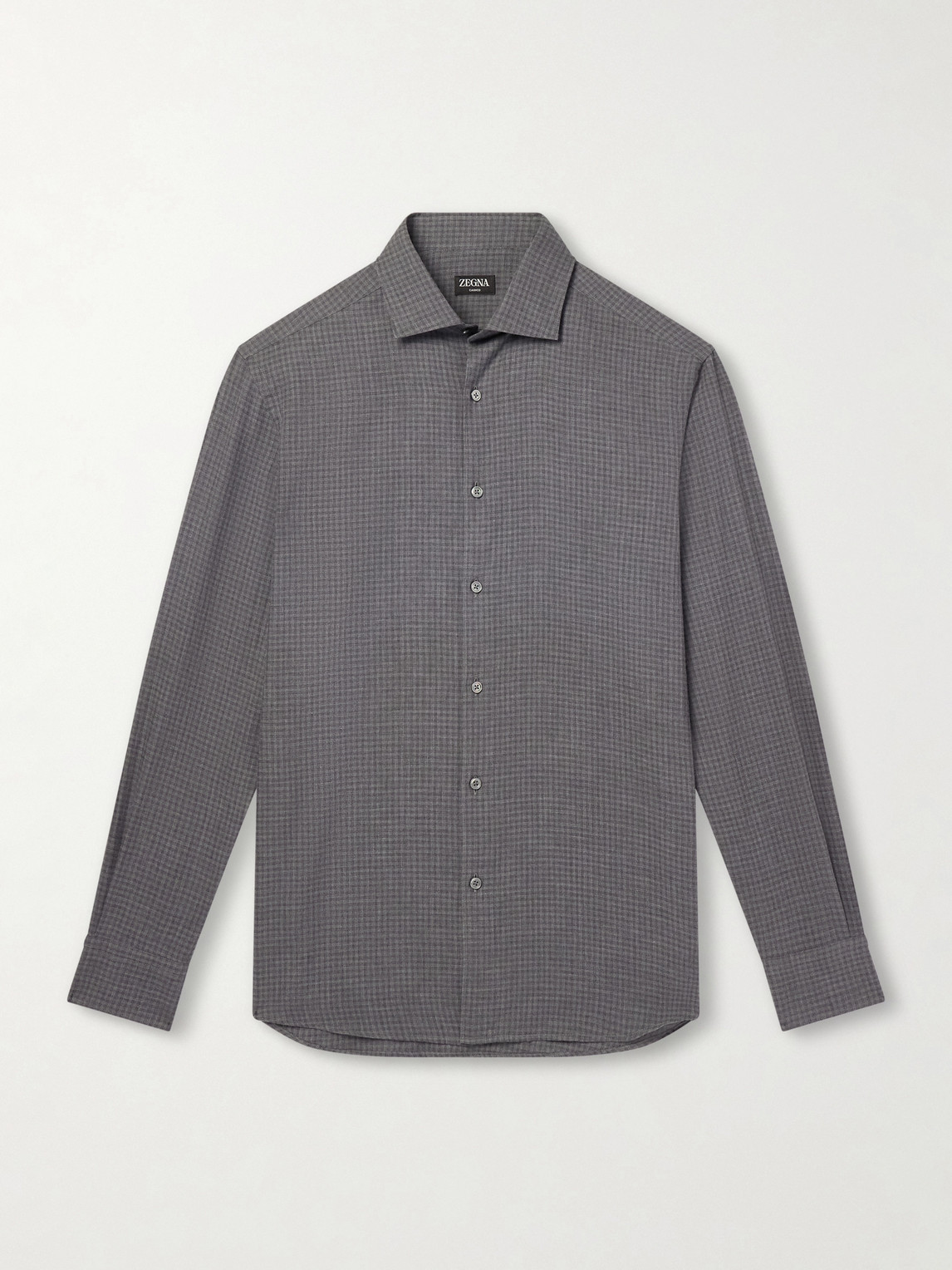 Zegna Checked Cashco-Twill hirt - Men