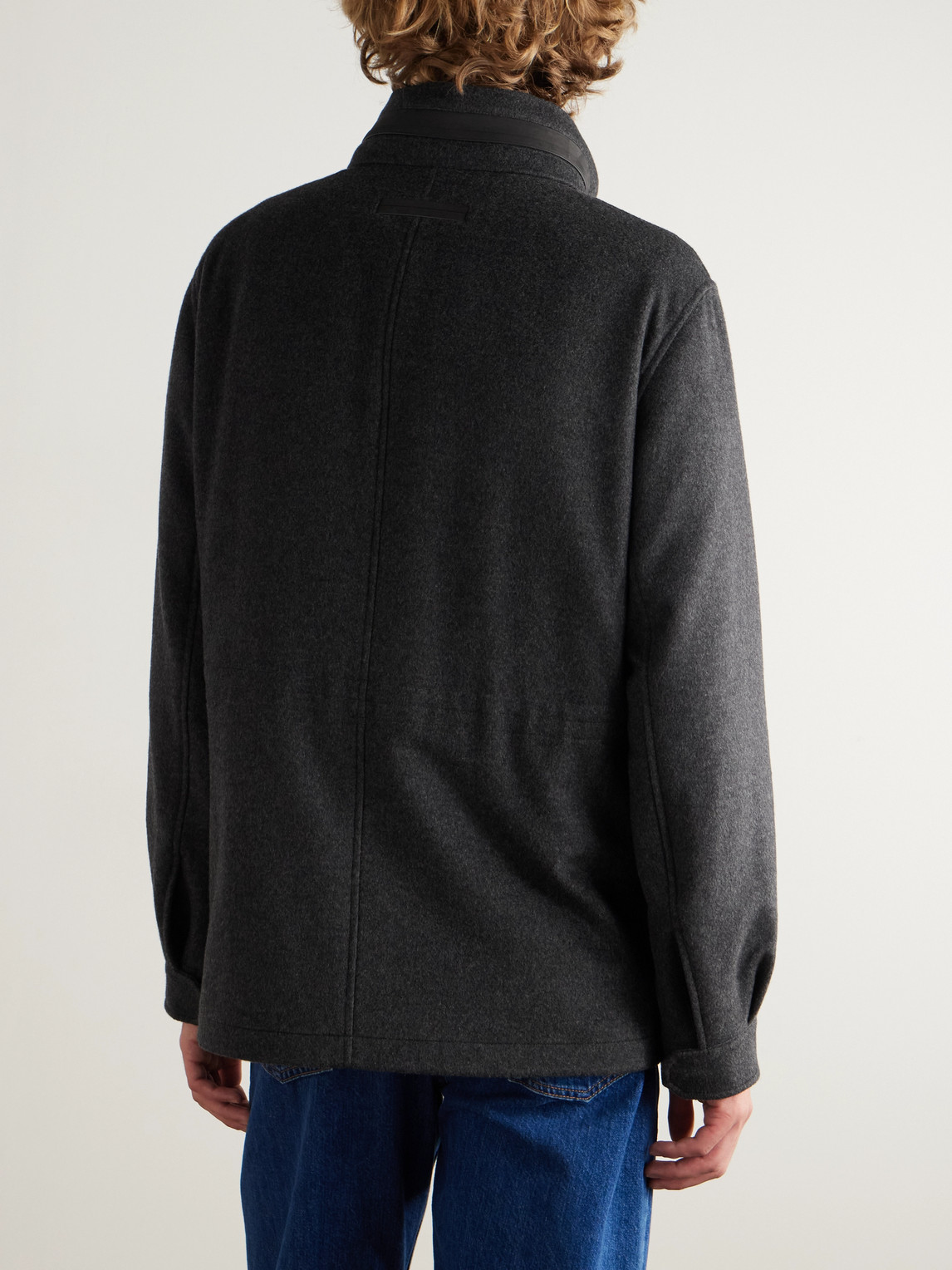 Zegna - Padded Suede-Trimmed Oasi Cashmere Coat | AN-EDITORIAL
