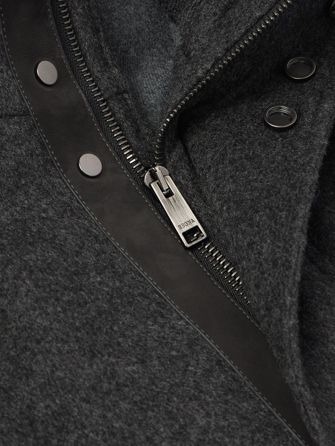 Padded Suede-Trimmed Oasi Cashmere Coat