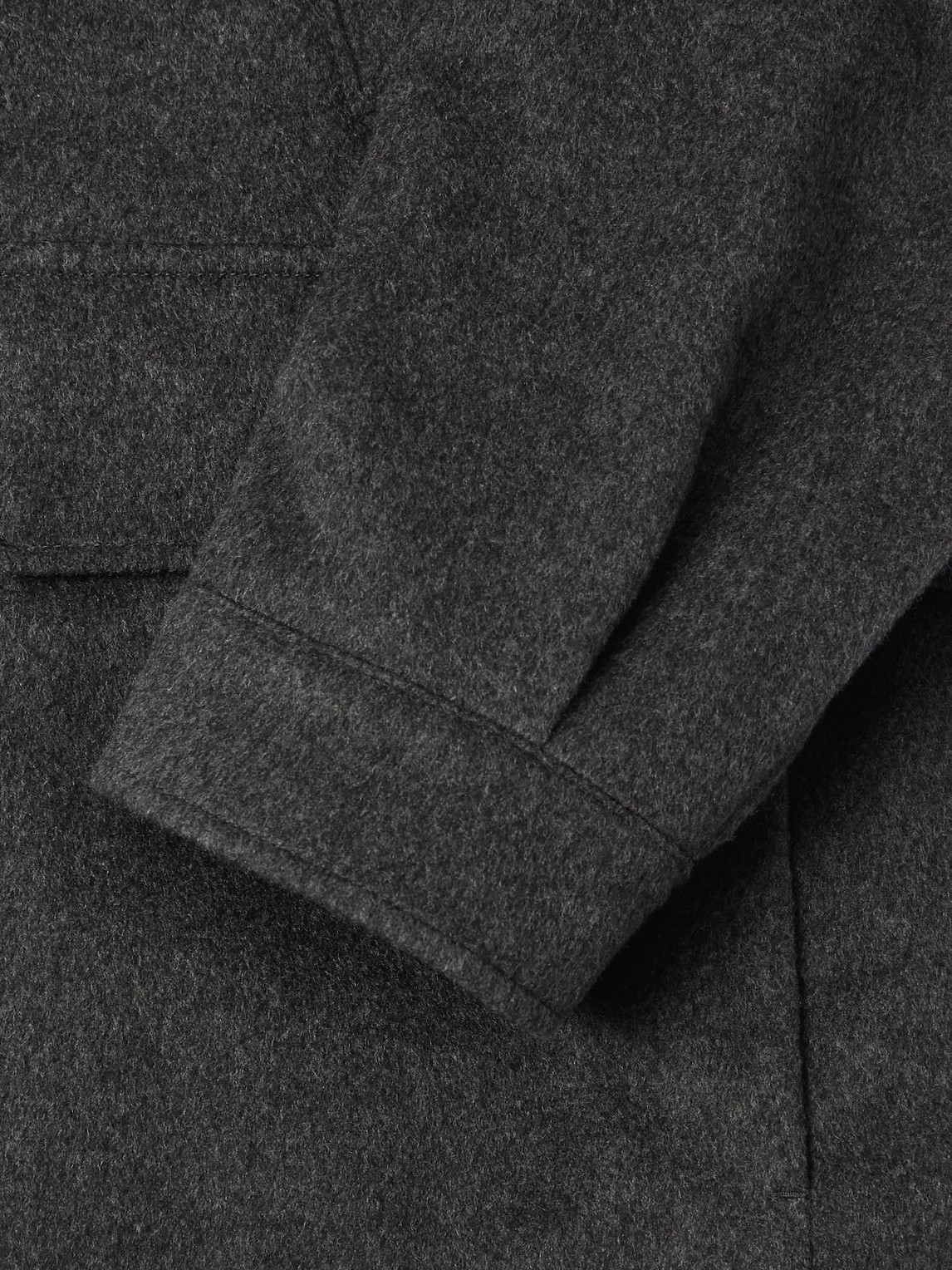 Padded Suede-Trimmed Oasi Cashmere Coat