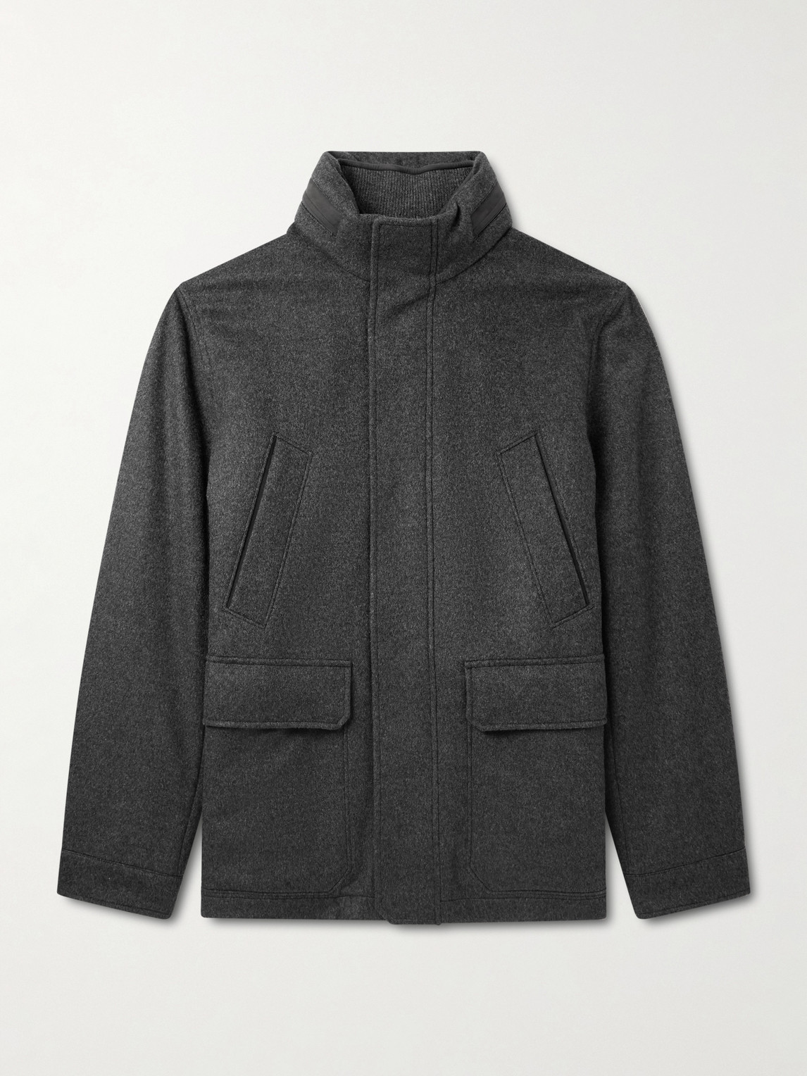 Zegna Padded Suede-Trimmed Oasi Cashmere Coat - Men