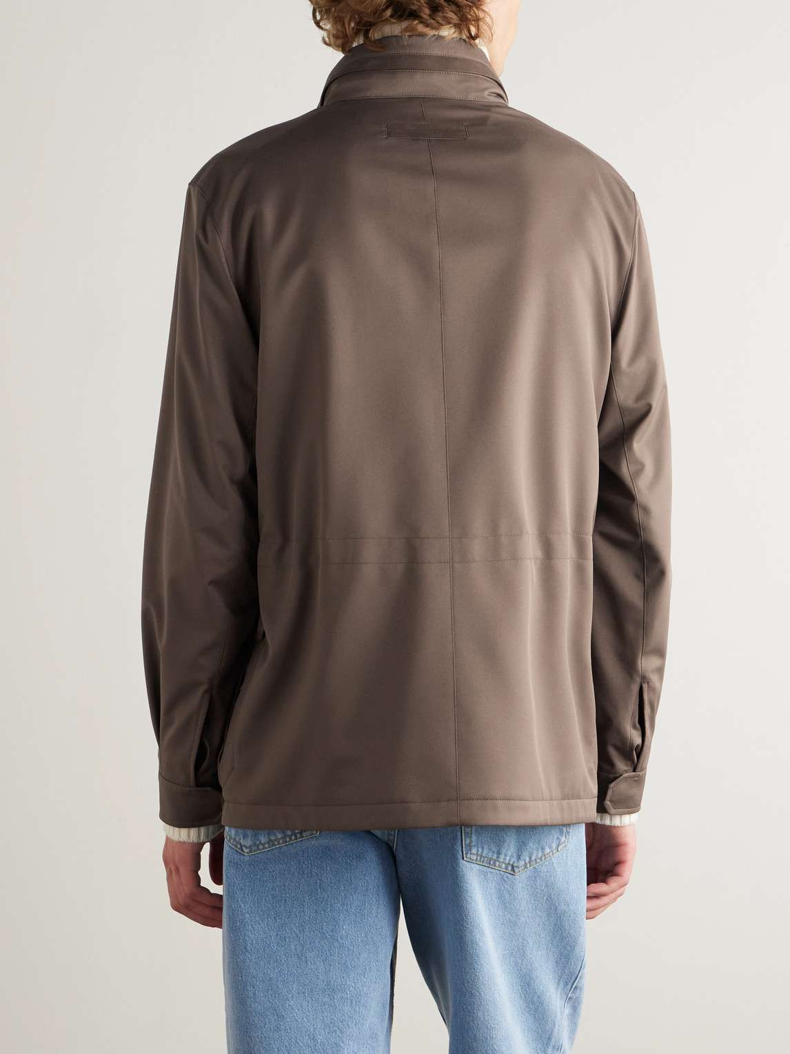  Zegna - Morotin 250cc Shell Hooded Jacket - Men - Brown - It 54 