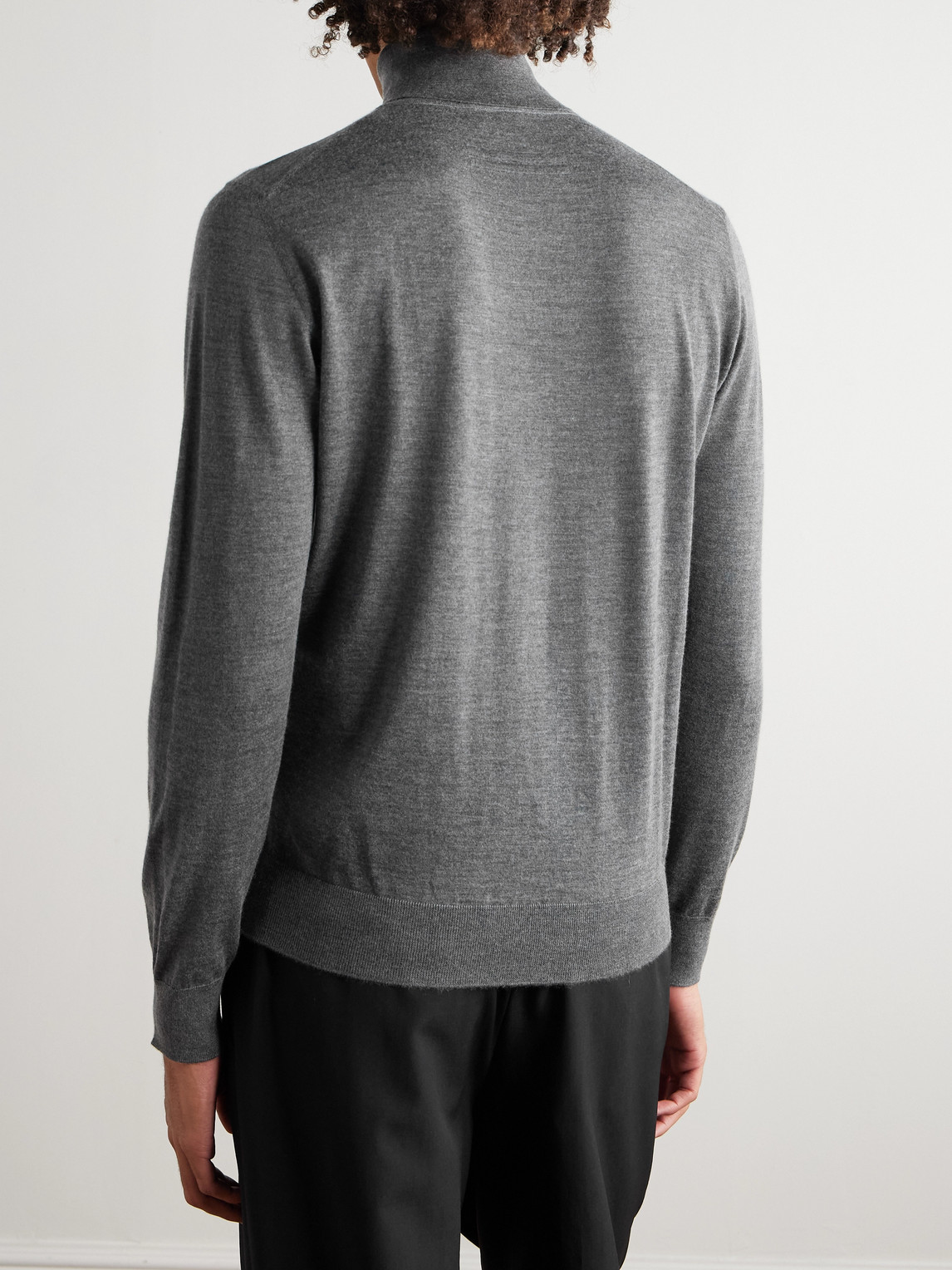  Zegna - Cashmere And Silk-blend Rollneck Sweater - Men - Gray - It 52 