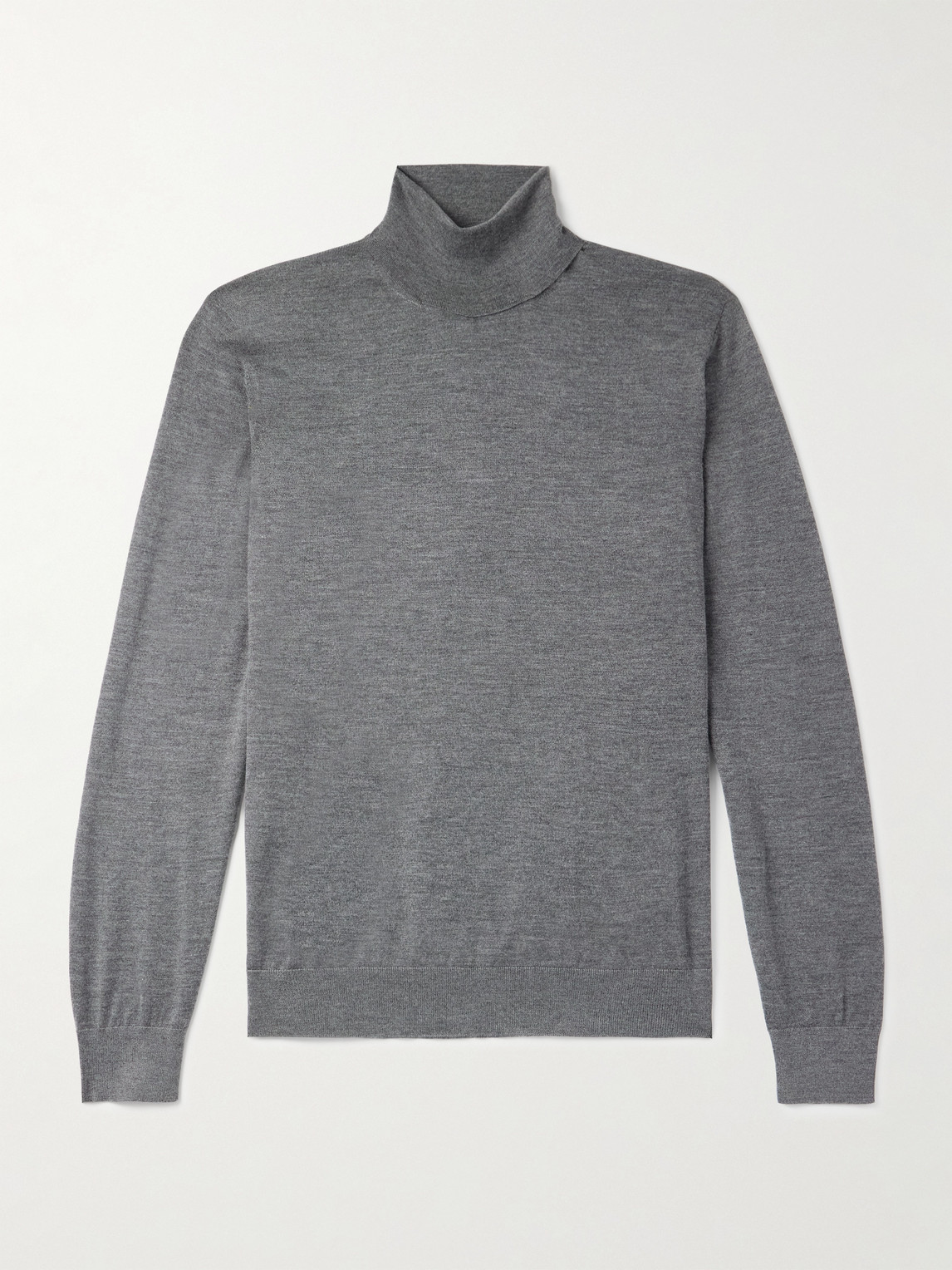 Zegna Cashmere and Silk-Blend Rollneck Sweater - Men
