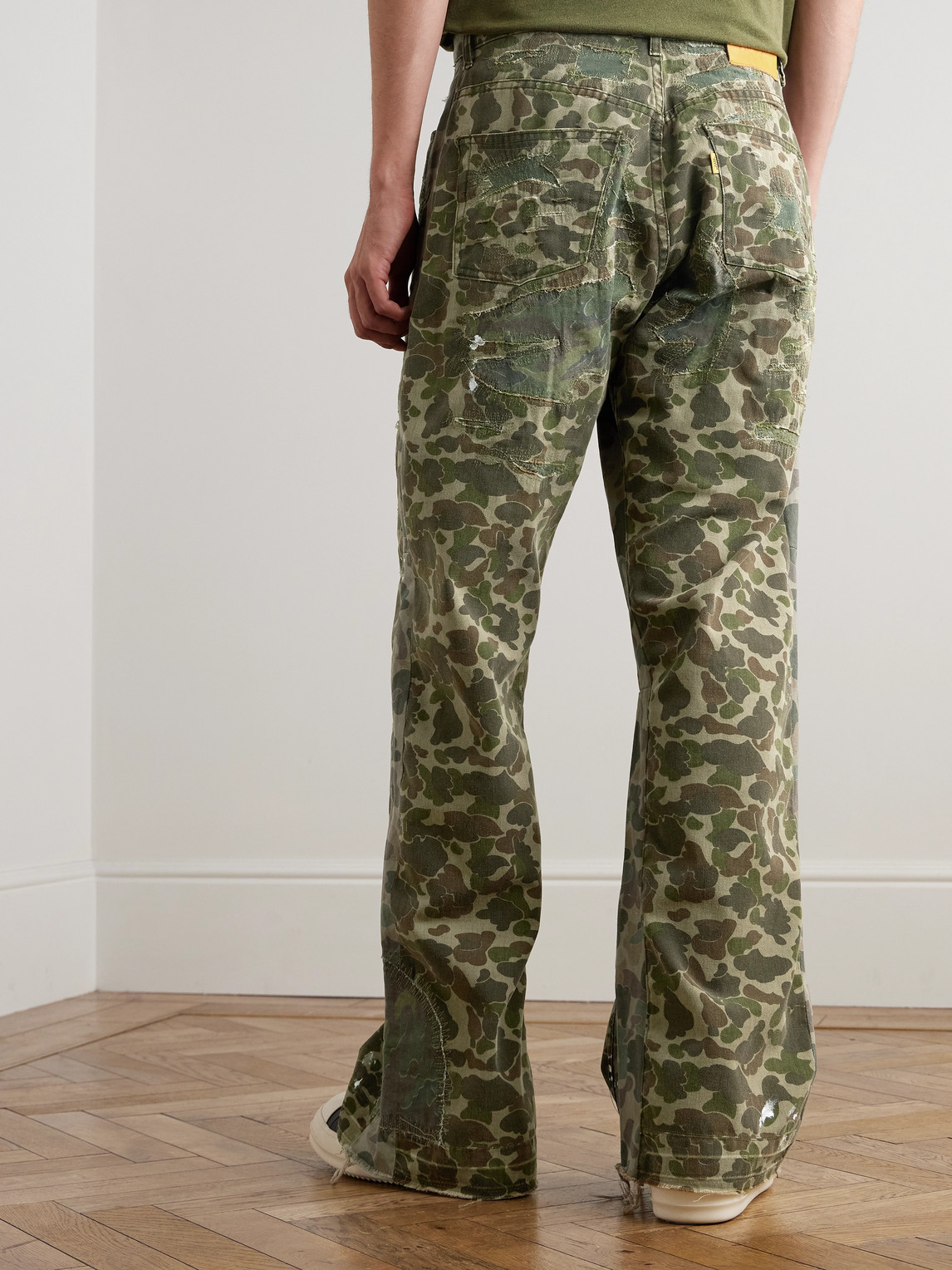 Gallery Dept. Venura Straight-leg Patchwork Camouflage-print Cotton-canvas Trousers In Green