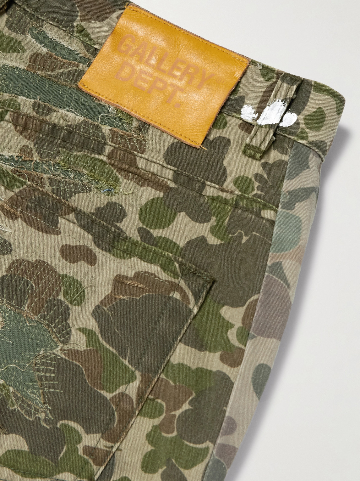 Gallery Dept. Venura Straight-leg Patchwork Camouflage-print Cotton-canvas Trousers In Green