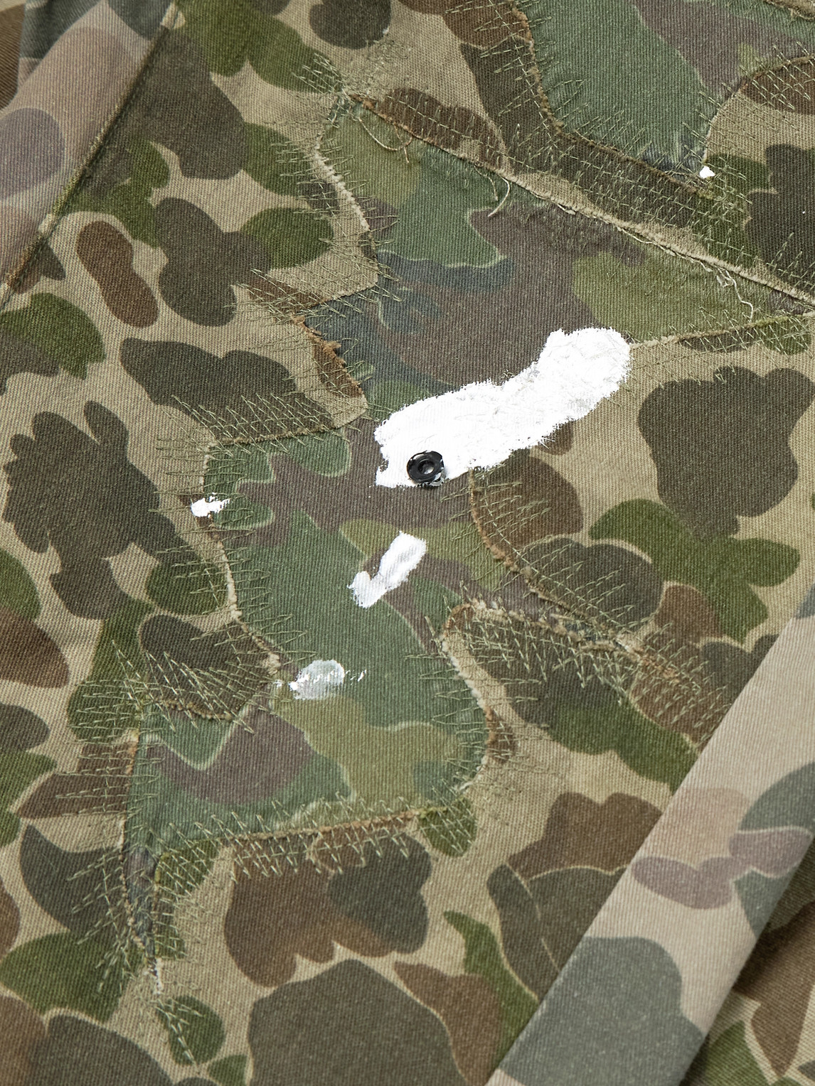 Gallery Dept. Venura Straight-leg Patchwork Camouflage-print Cotton-canvas Trousers In Green