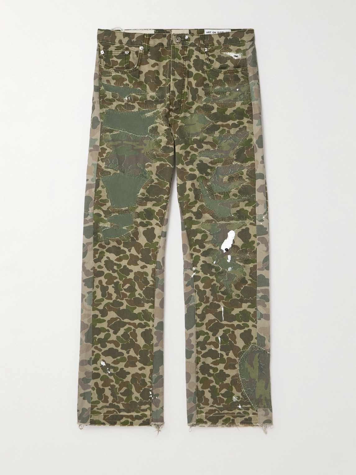 Gallery Dept. Venura Straight-leg Patchwork Camouflage-print Cotton-canvas Trousers In Green