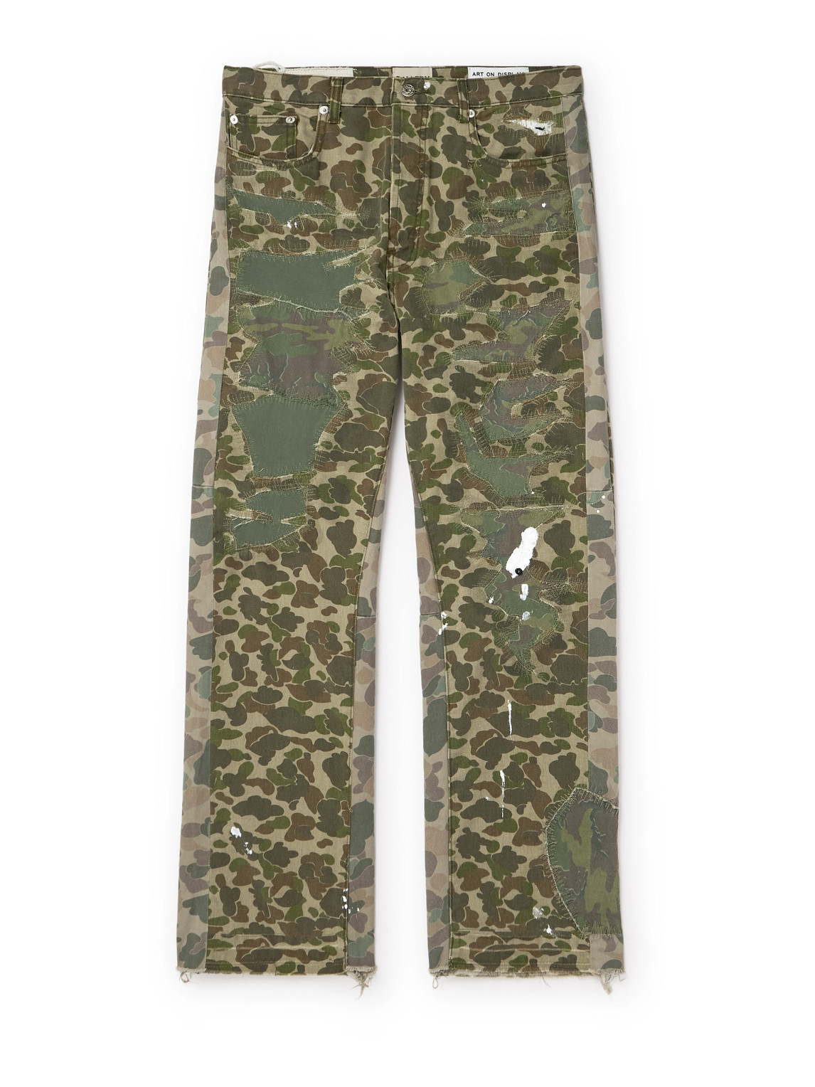 Gallery Dept. Venura Straight-leg Patchwork Camouflage-print Cotton-canvas Trousers In Green