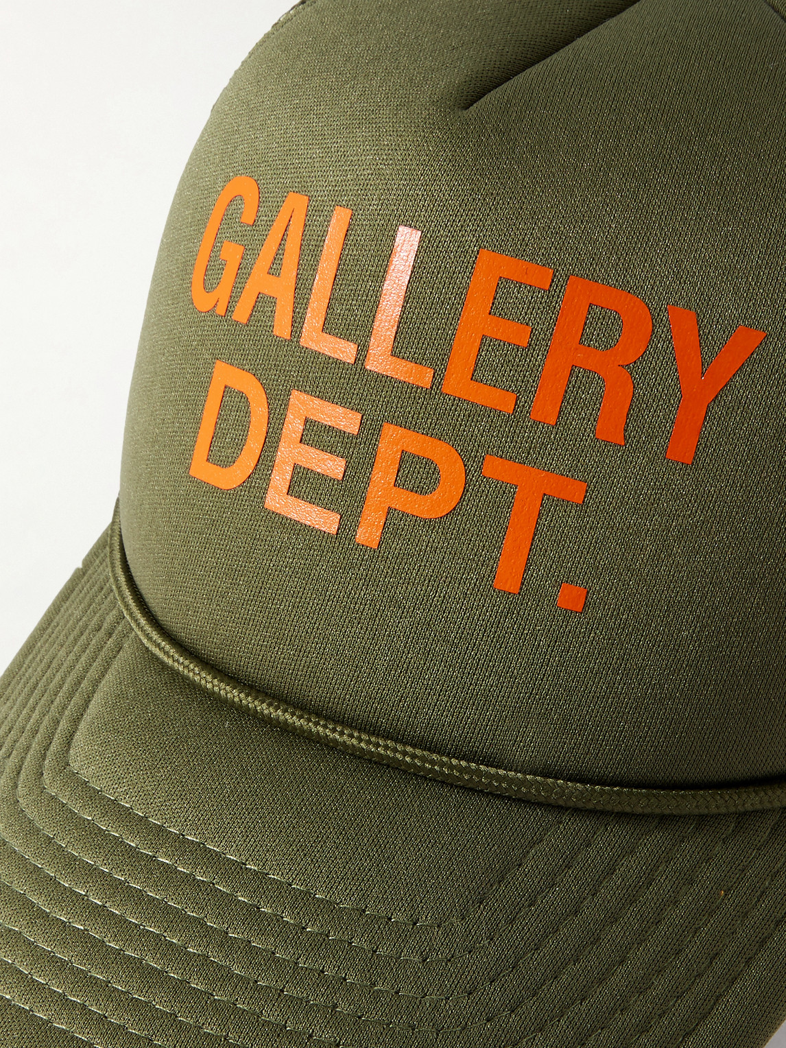 Gallery Dept. Logo-print Foam And Mesh Trucker Cap In Brown