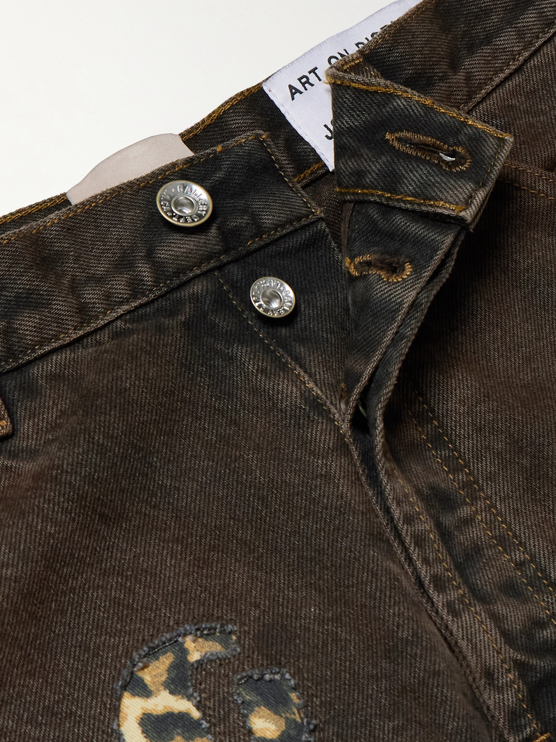 Gallery Dept. G-time Flared Logo-appliquéd Jeans In Brown