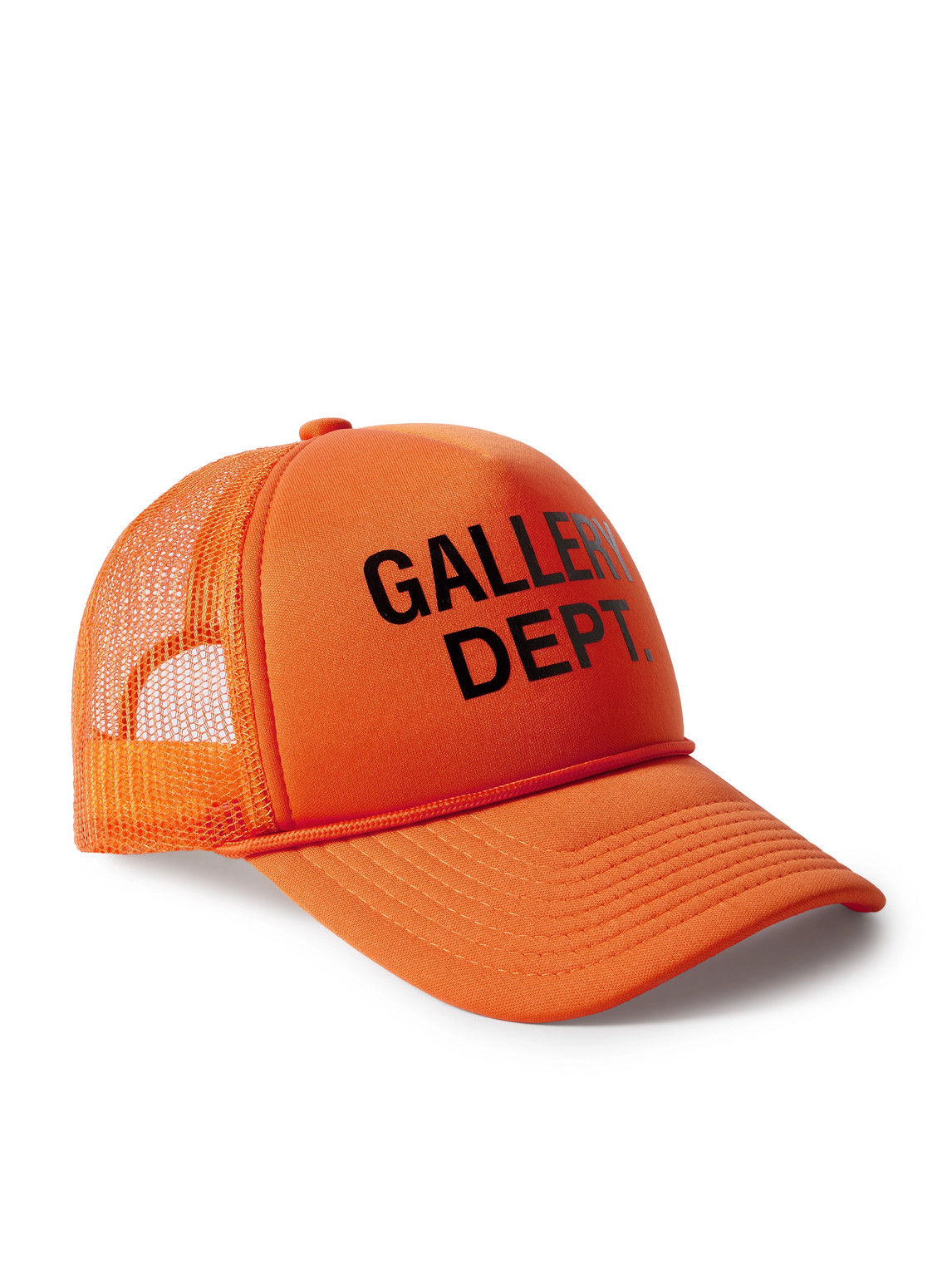 Gallery Dept. Logo-print Foam And Mesh Trucker Cap In Orange