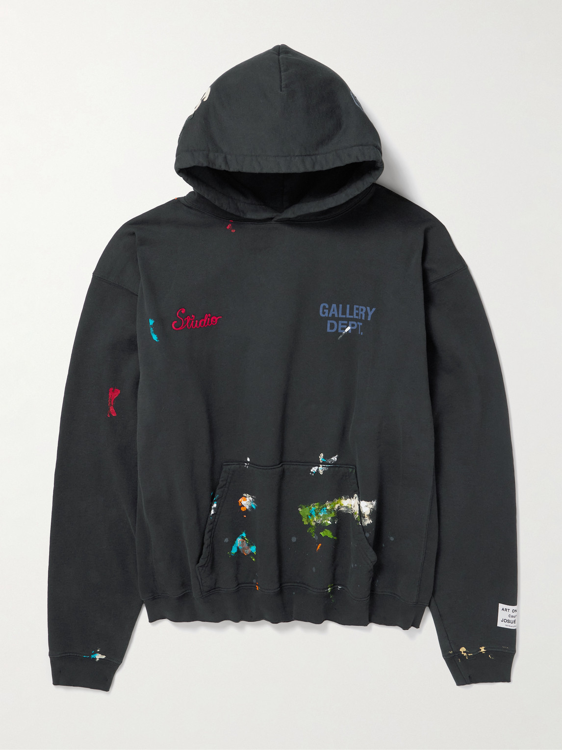 Gallery Dept. Paint-plattered Embellished Cotton-Jersey Hoodie - Men