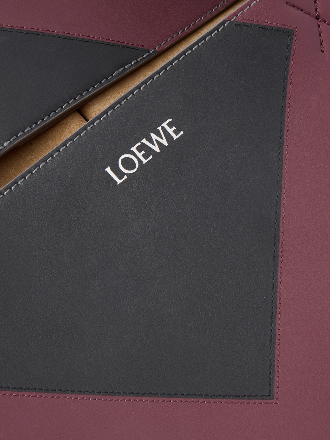 Loewe Albers Puzzle Fold Xl Panelled Leather Tote Bag In Black