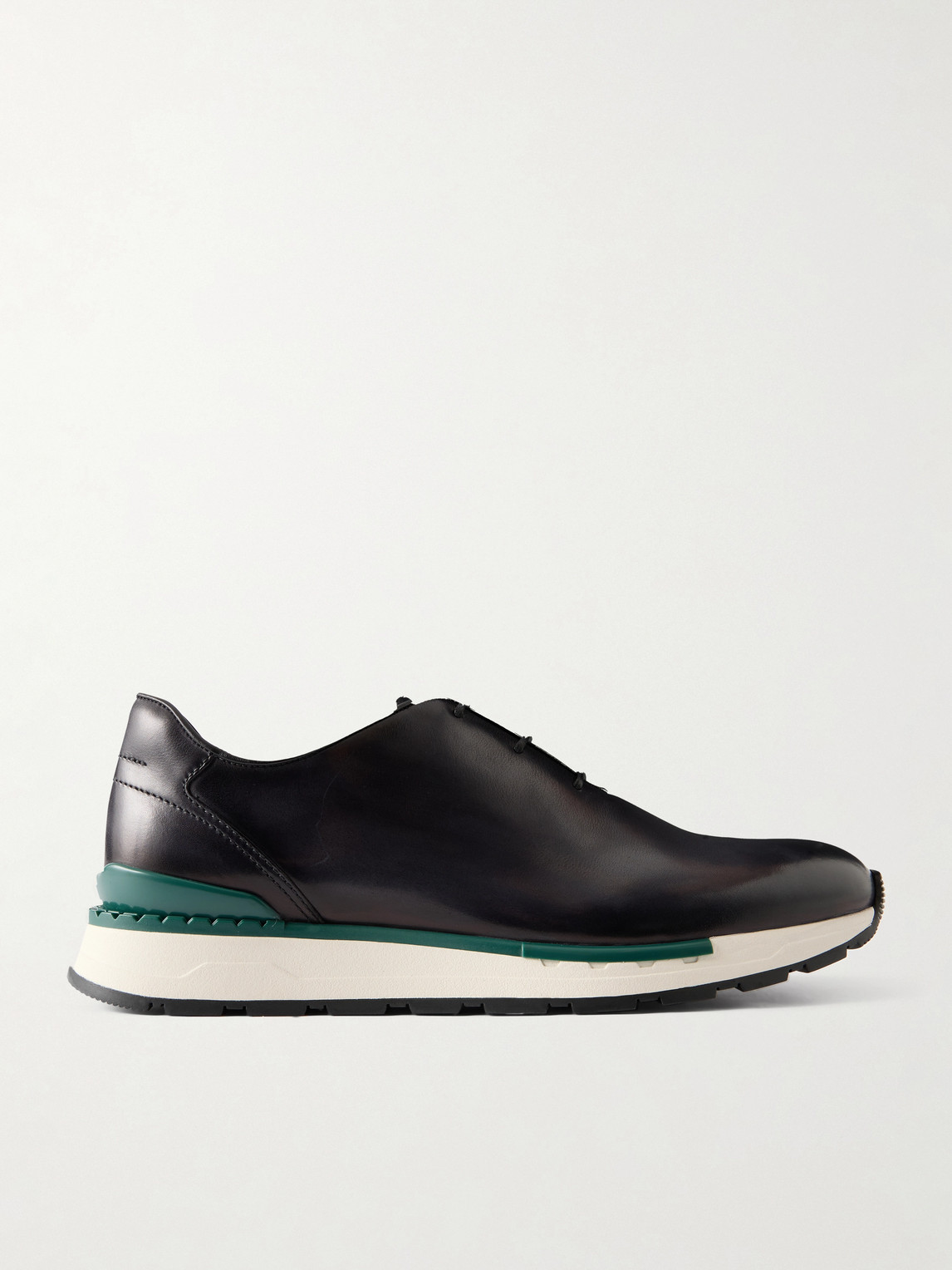 Berluti Fast Track Full-grain Venezia Softy Leather Sneakers In Black