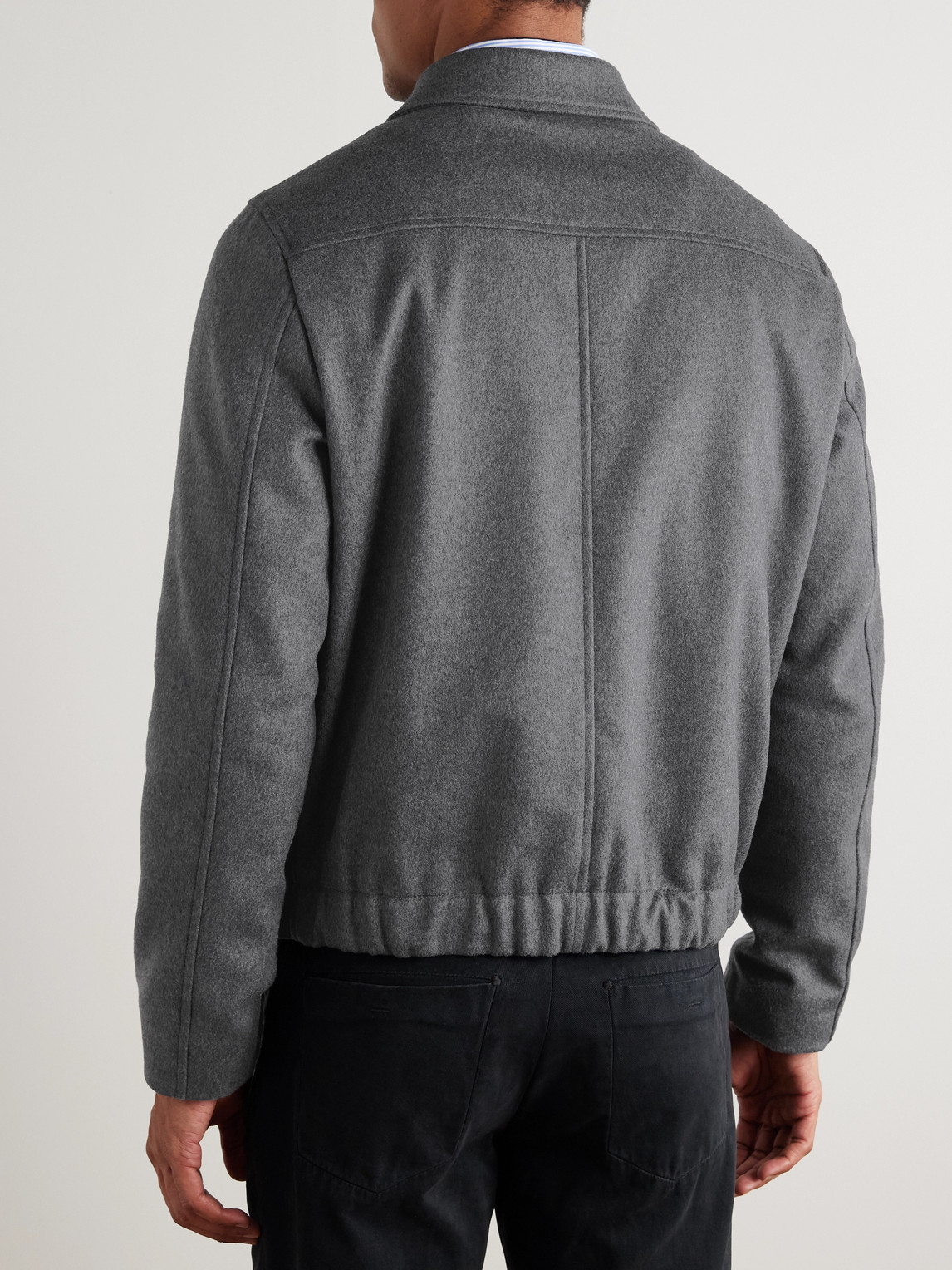  Slowear - Incotex Montedoro Brushed Wool-blend Bomber Jacket - Men - Gray - It 54 