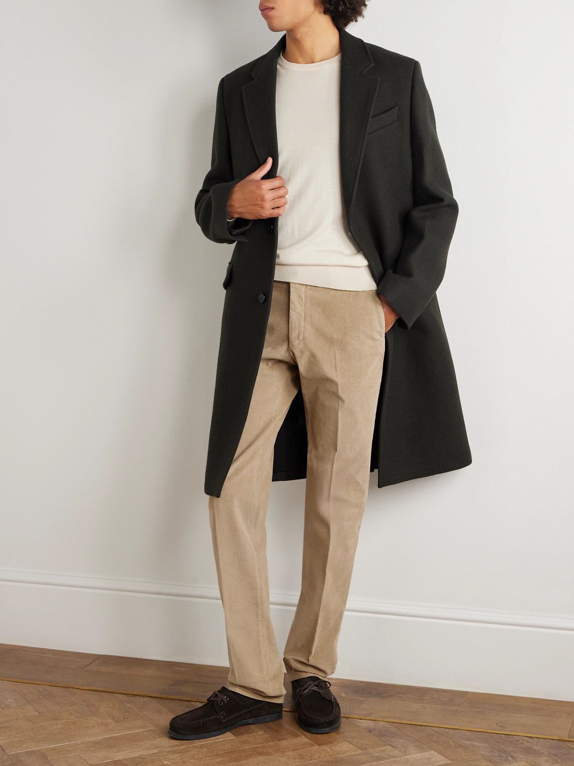 Incotex Straight-leg Cotton-blend Corduroy Trousers In Brown