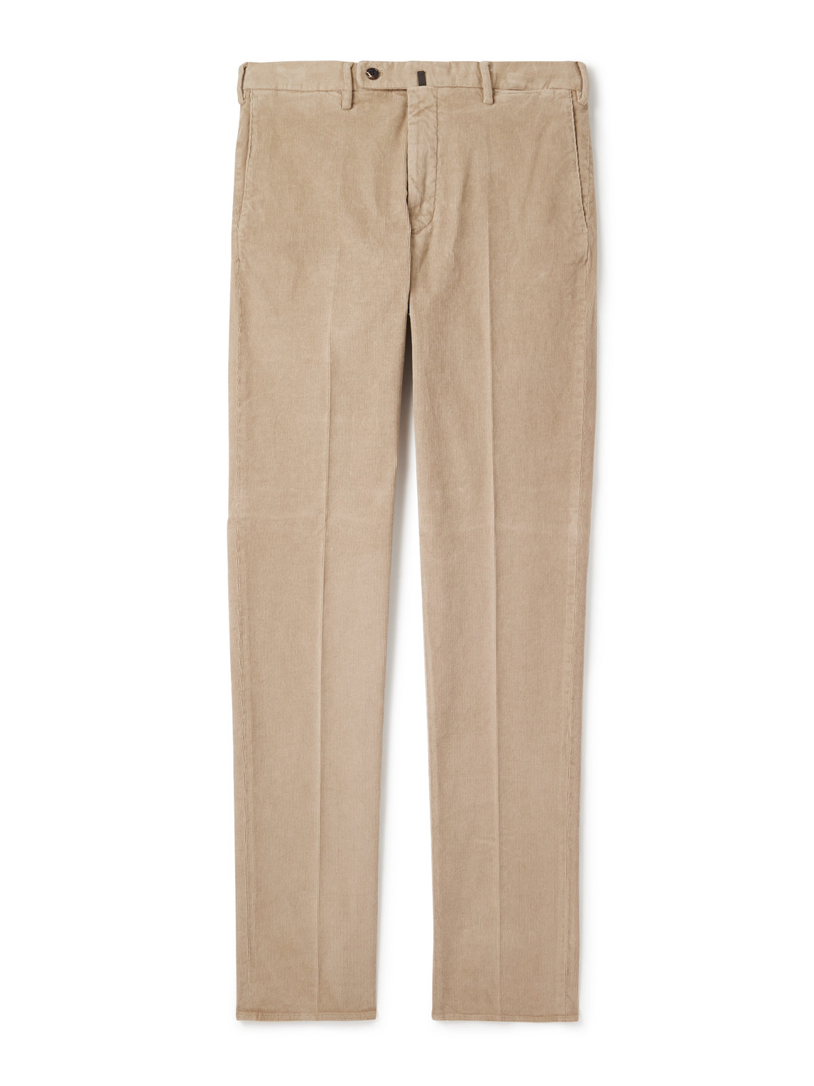 Incotex Straight-leg Cotton-blend Corduroy Trousers In Brown