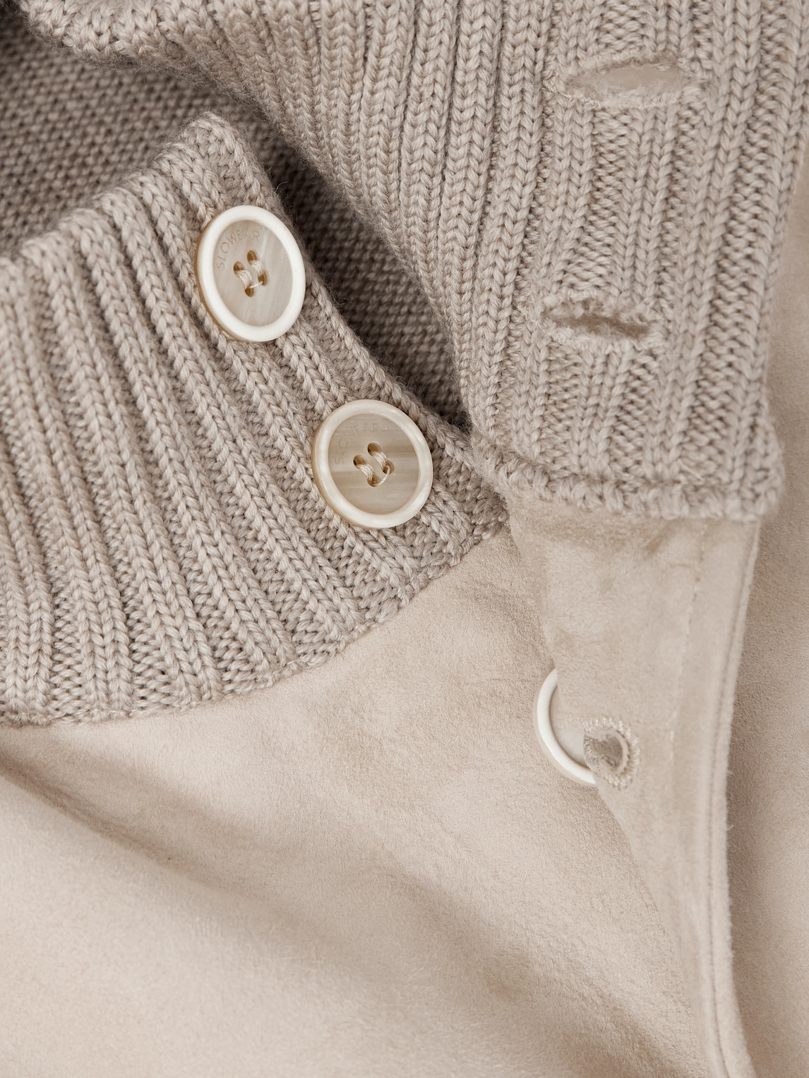 Incotex Zanone Virgin Wool-trimmed Suede Jacket In Gray